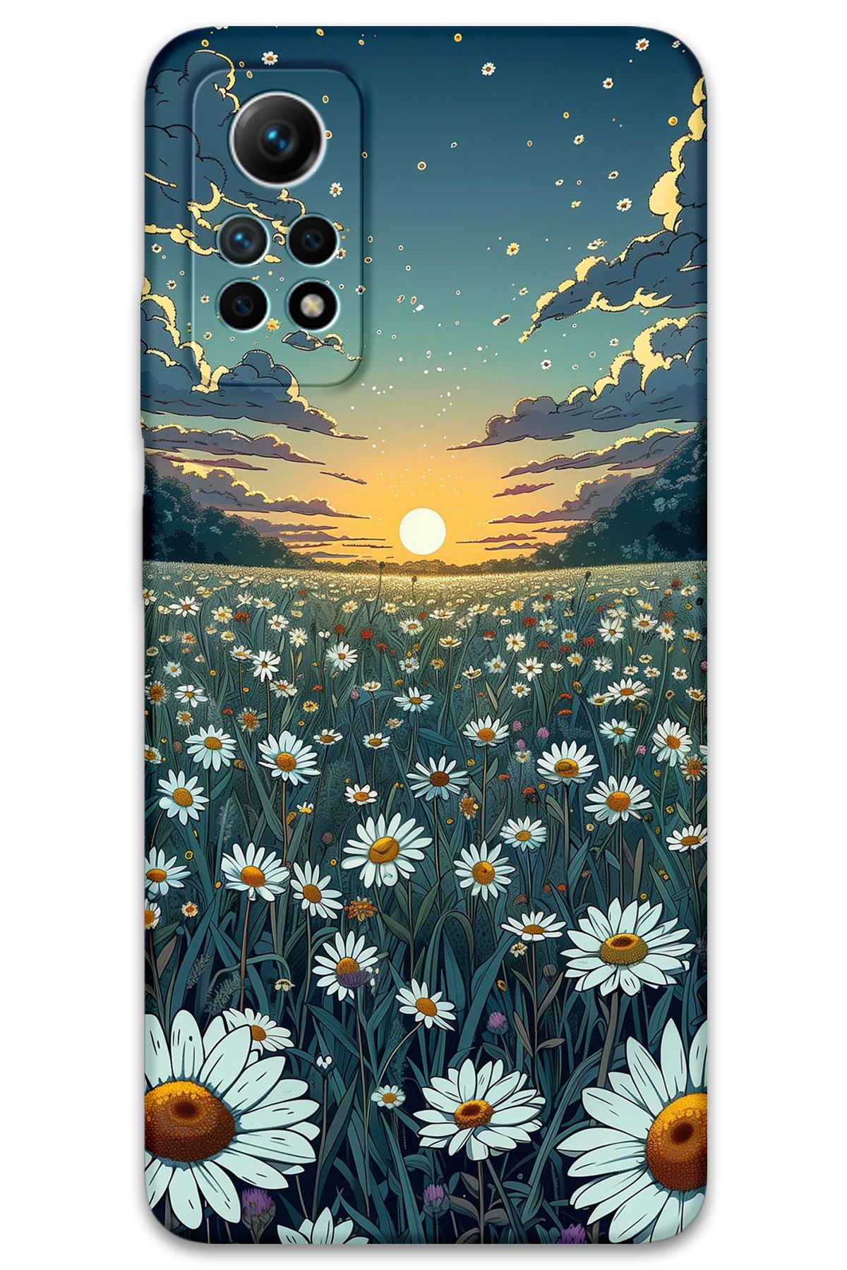 Gramaphone Xiaomi Redmi Note 12 Pro 4G Uyumlu Çiçek Desenli Telefon Kılıfı + Ekran Koruyucu - 5792