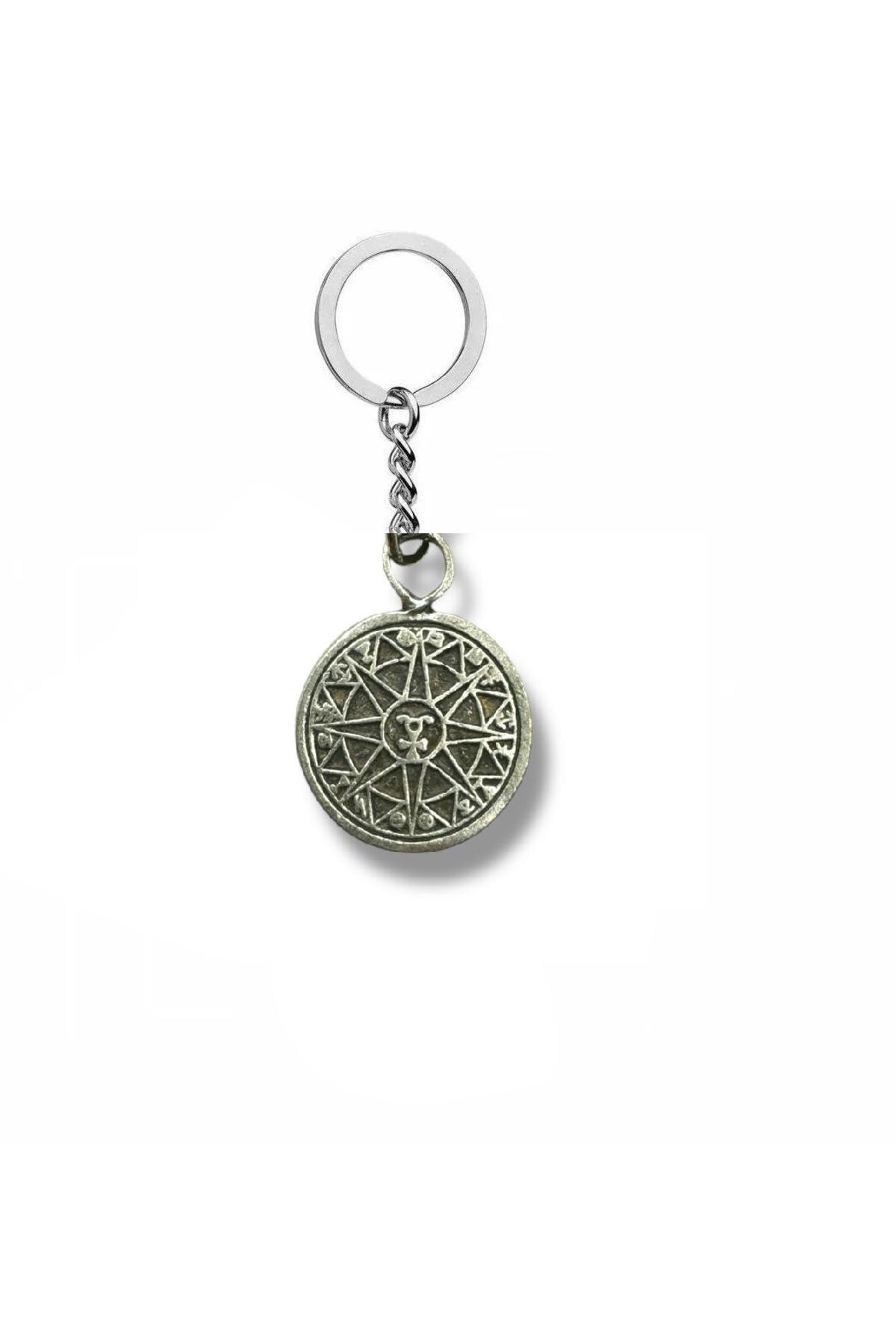 Herşey Nota Pentagram Anahtarlık | Gotik ve Spiritüel Sembol Metal Aksesuar