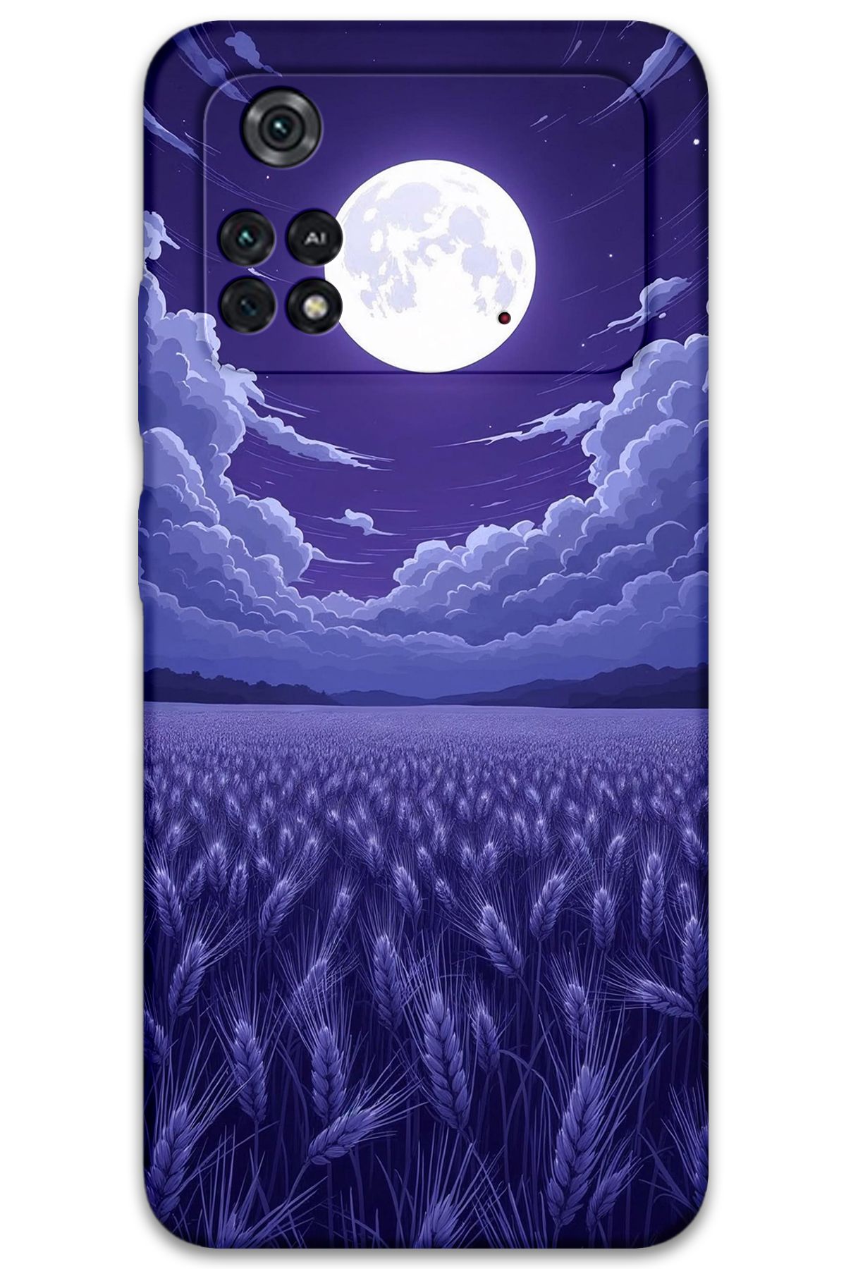 Gramaphone Poco M4 Pro 4G Uyumlu Çiçek Desenli Telefon Kılıfı + Ekran Koruyucu - 5797