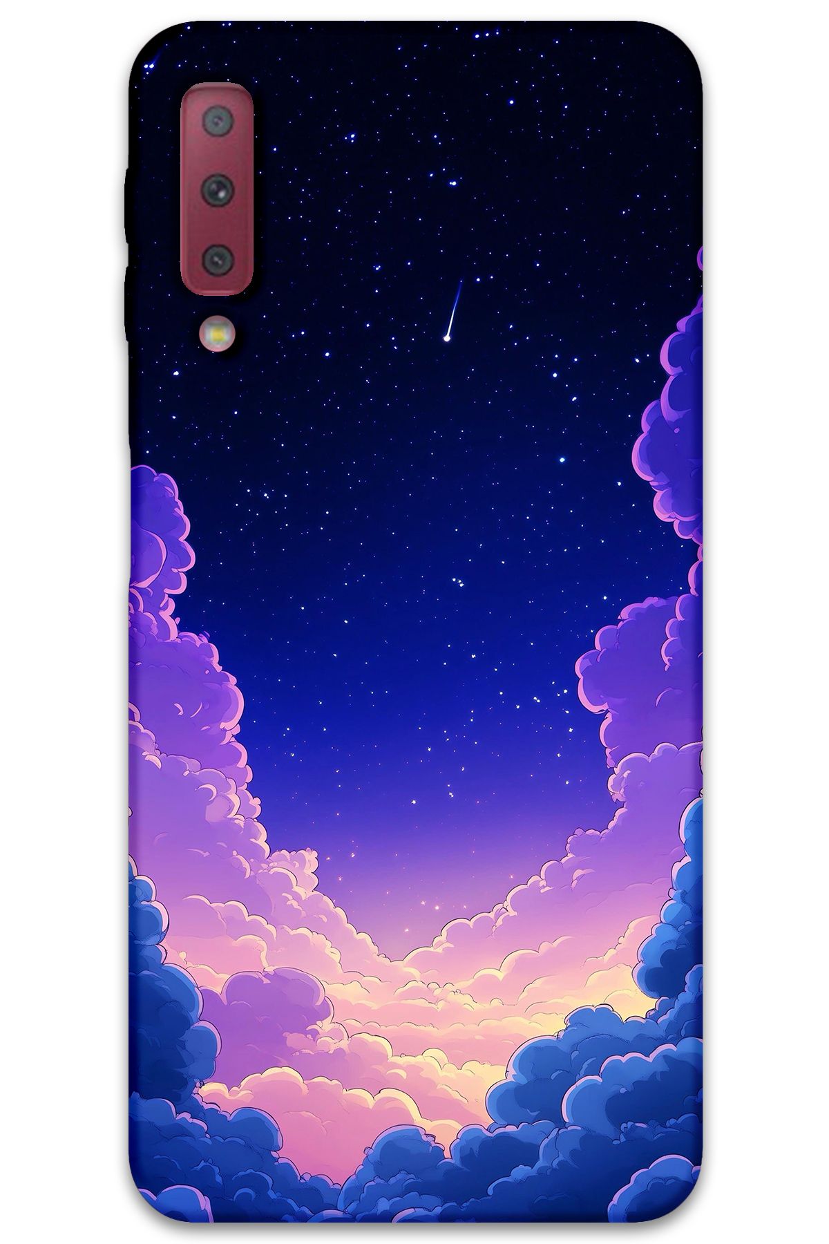 Gramaphone Galaxy A7 2018 Uyumlu Uzay Desenli Telefon Kılıfı + Ekran Koruyucu - 5867