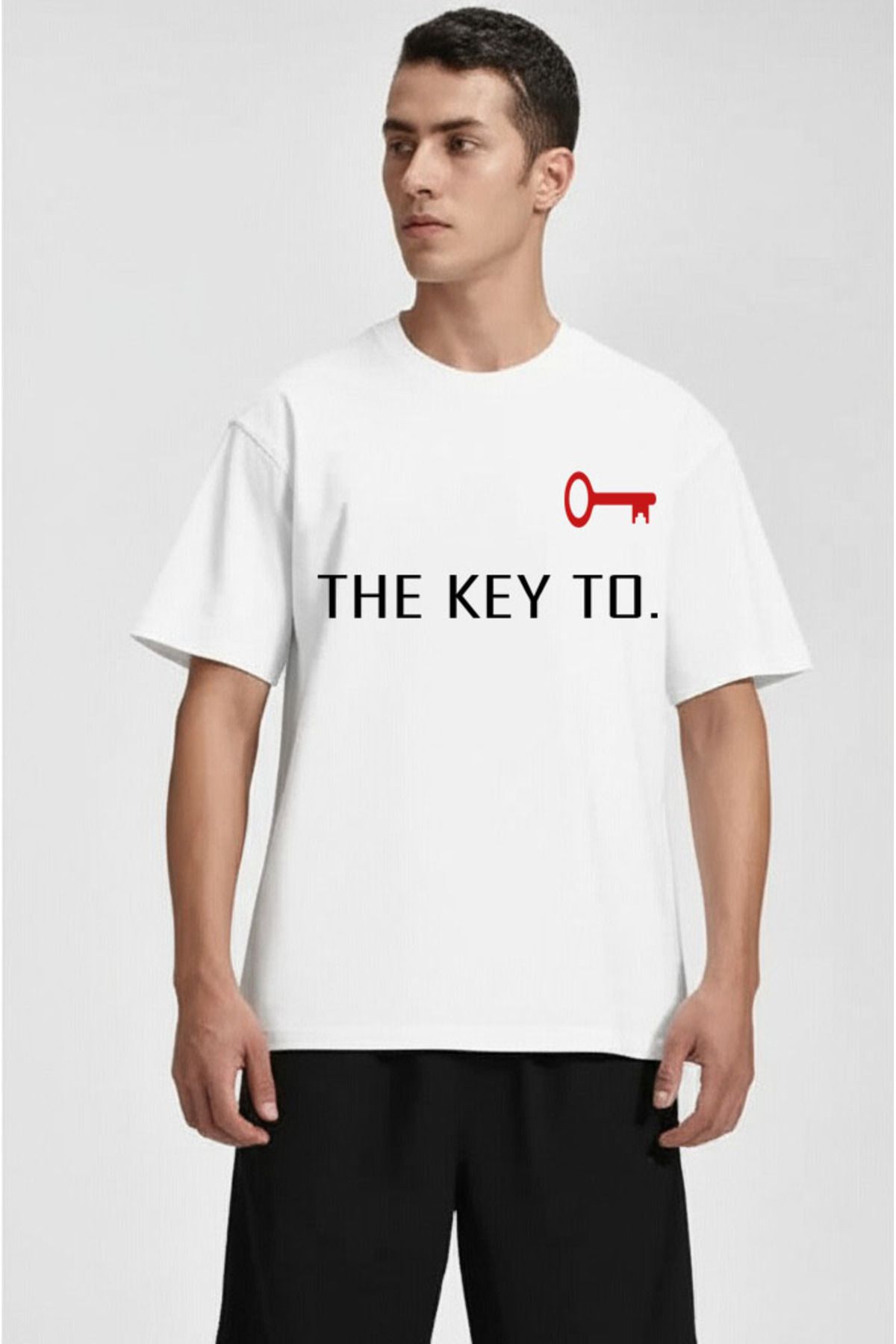 NEVERMIND Unisex Kadın Erkek The Key To Çift Sevgili T-shirt 2'li Set Takım