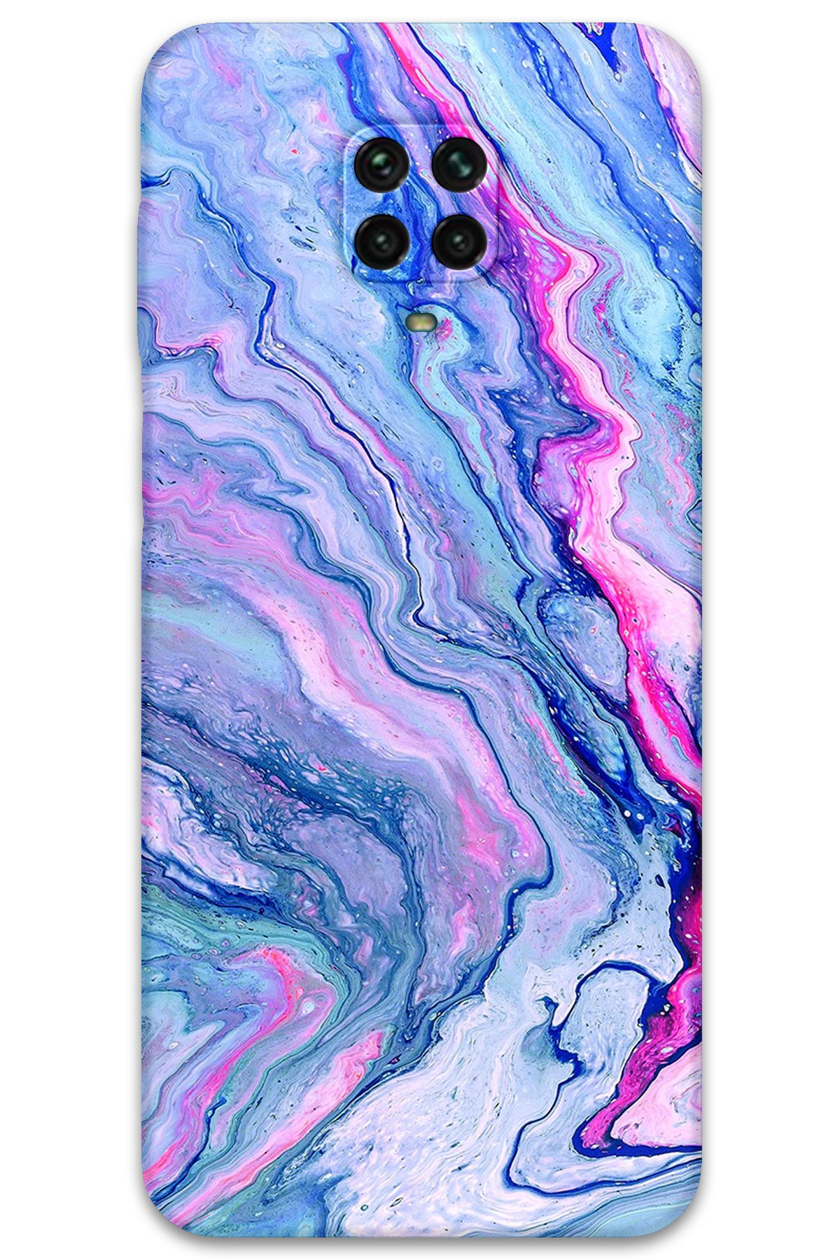 Gramaphone Xiaomi Redmi Note 9s Uyumlu Mermer Desenli Telefon Kılıfı + Ekran Koruyucu - 5816