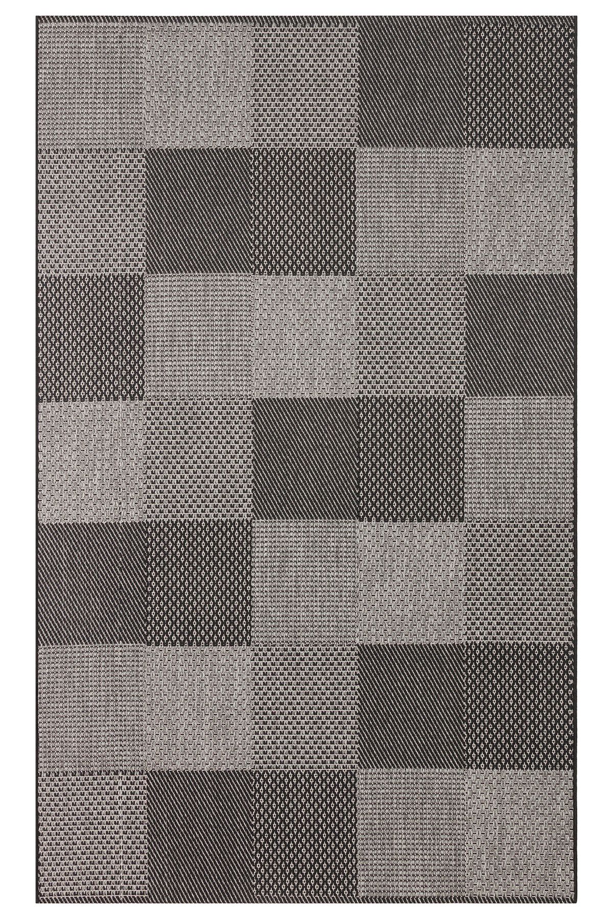 Eko Halı MAYER HALI MONO 01 DARK GREY Hav Toz Vermez Kaymaz Tabanlı Şık Kilim