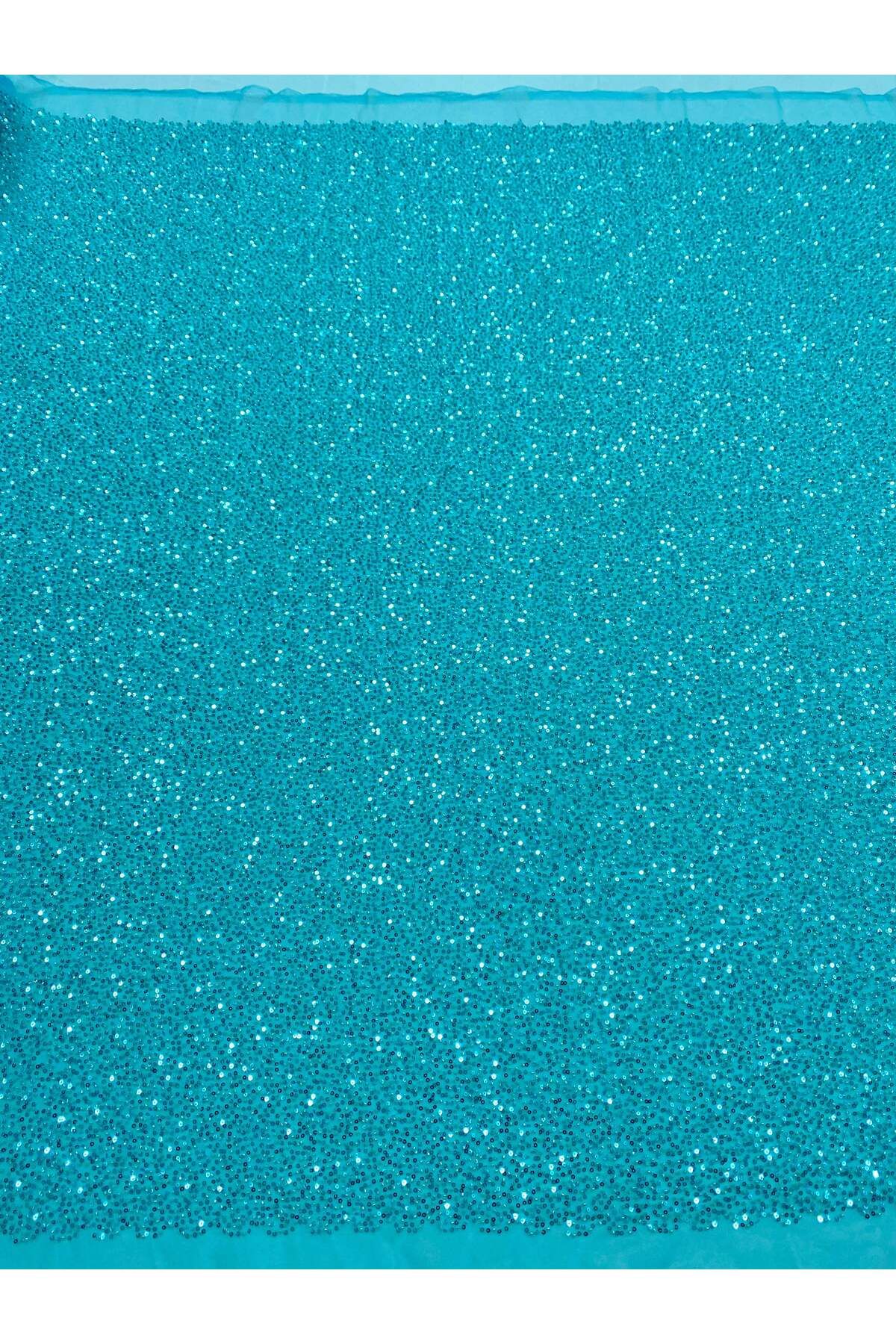 Luxuro-Turquoise Couture Lace with General Pattern, with Beads and Sequins 1