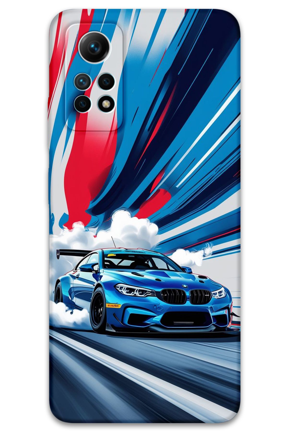 Gramaphone Xiaomi Redmi Note 12 Pro 4G Uyumlu Araba Desenli Telefon Kılıfı + Ekran Koruyucu - 5762