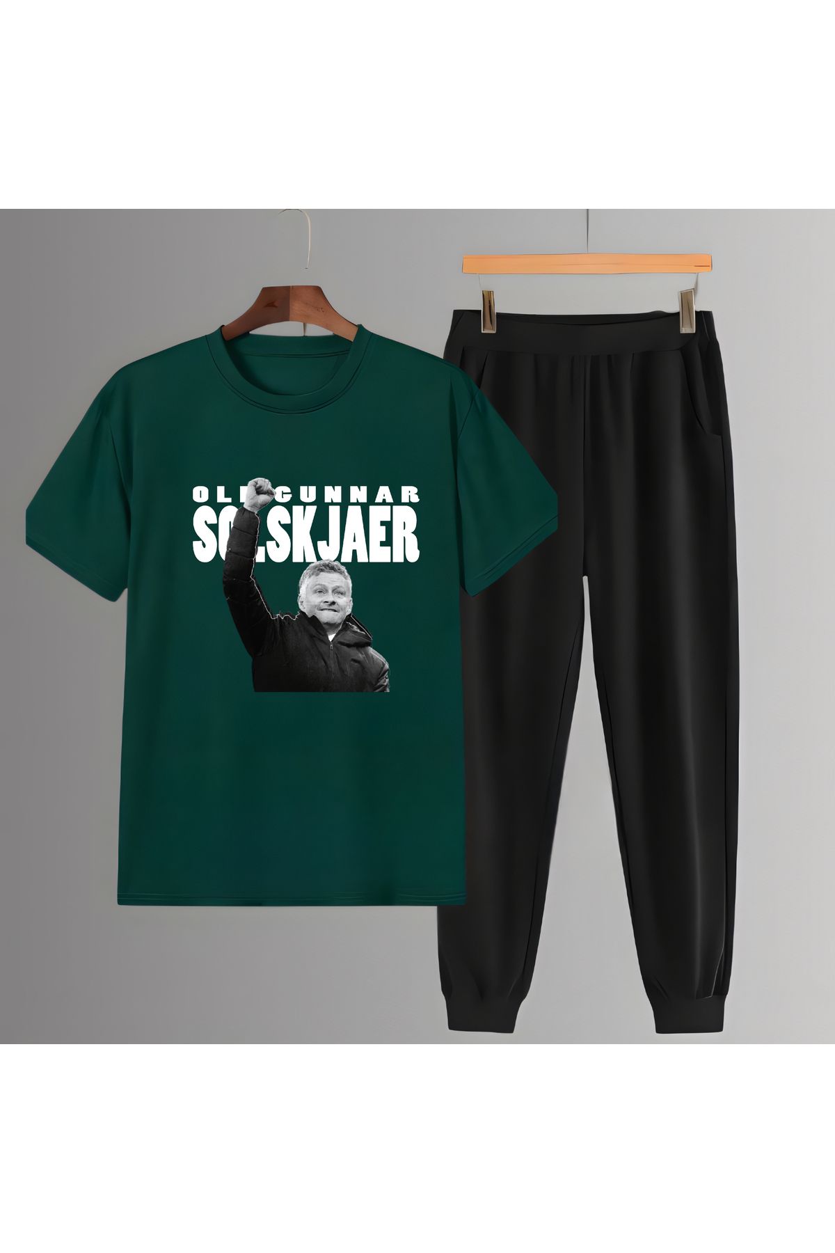 Biy Store Ole Gunnar Solskjaer antrenör forma baskılı kısa kollu spor tişört unisex t-shirt eşofman takımı