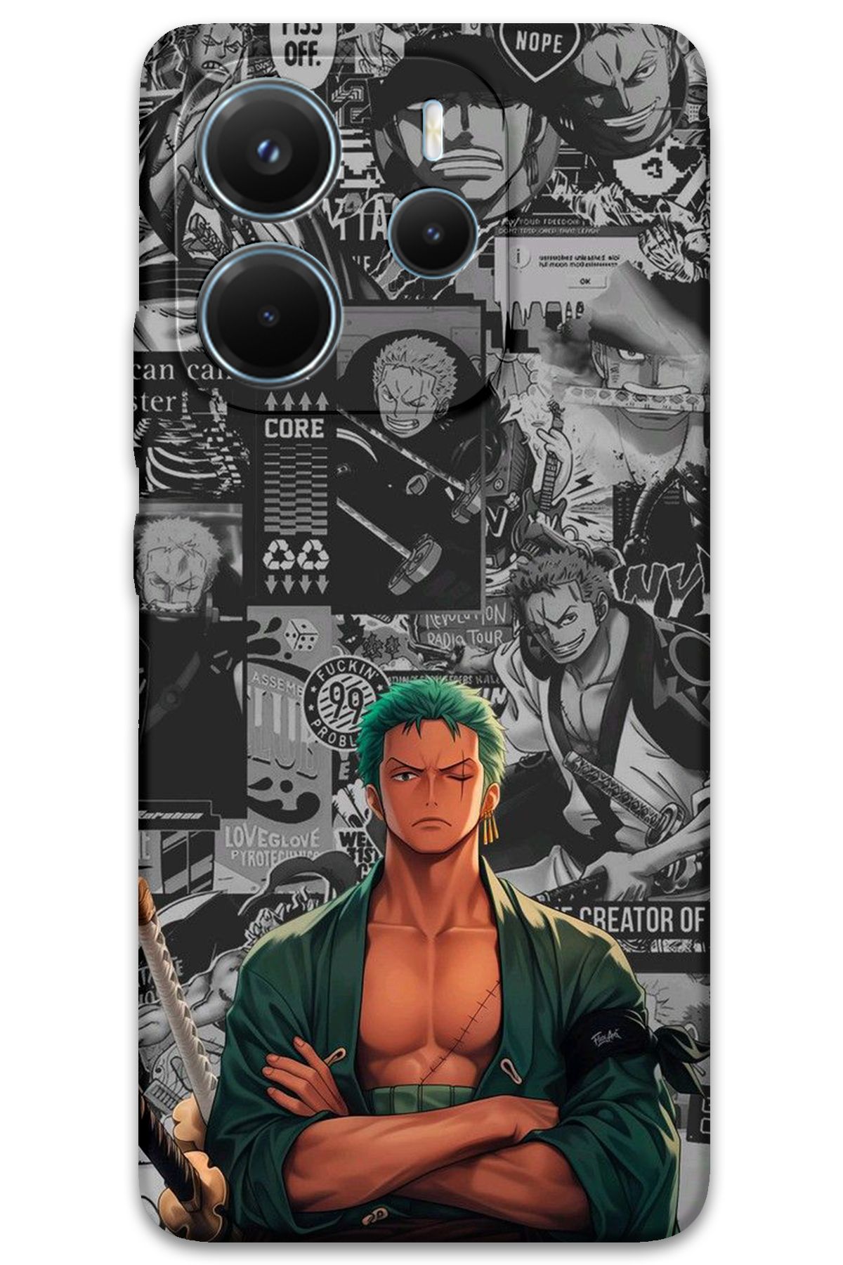 Gramaphone Xiaomi Redmi Note 14 5G Uyumlu Anime Desenli Telefon Kılıfı + Ekran Koruyucu - 5756