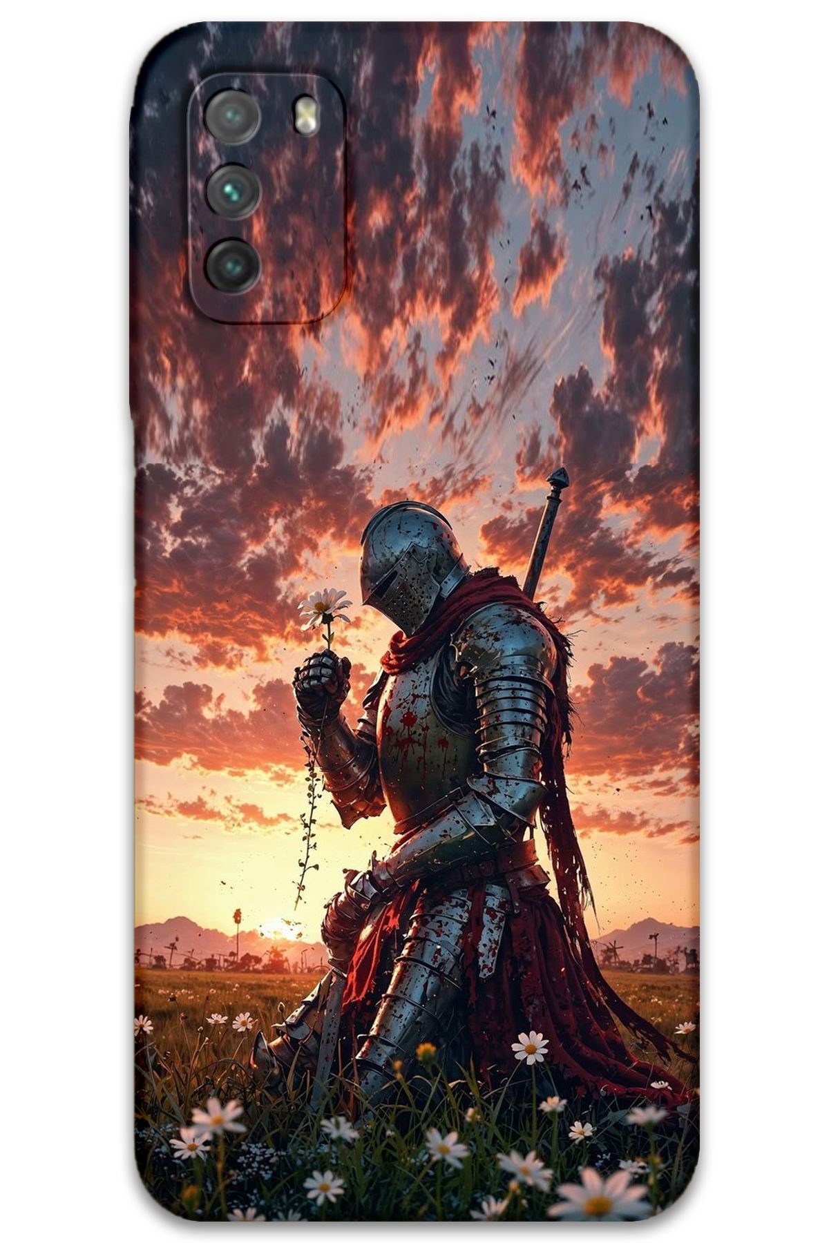 Gramaphone Xiaomi Redmi 9T Uyumlu Retro Desenli Telefon Kılıfı + Ekran Koruyucu - 5842