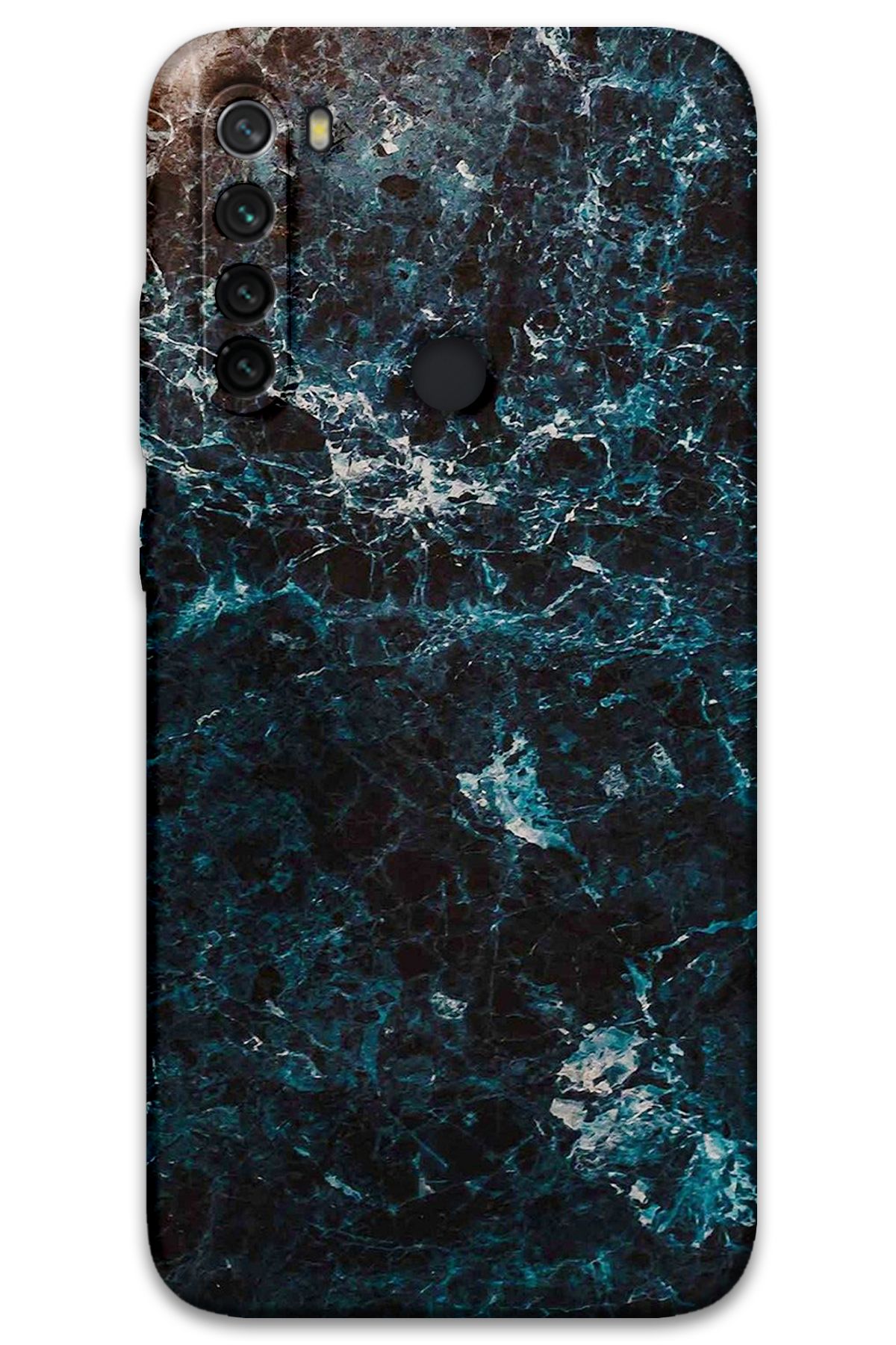 Gramaphone Xiaomi Redmi Note 8 Uyumlu Mermer Desenli Telefon Kılıfı + Ekran Koruyucu - 5819