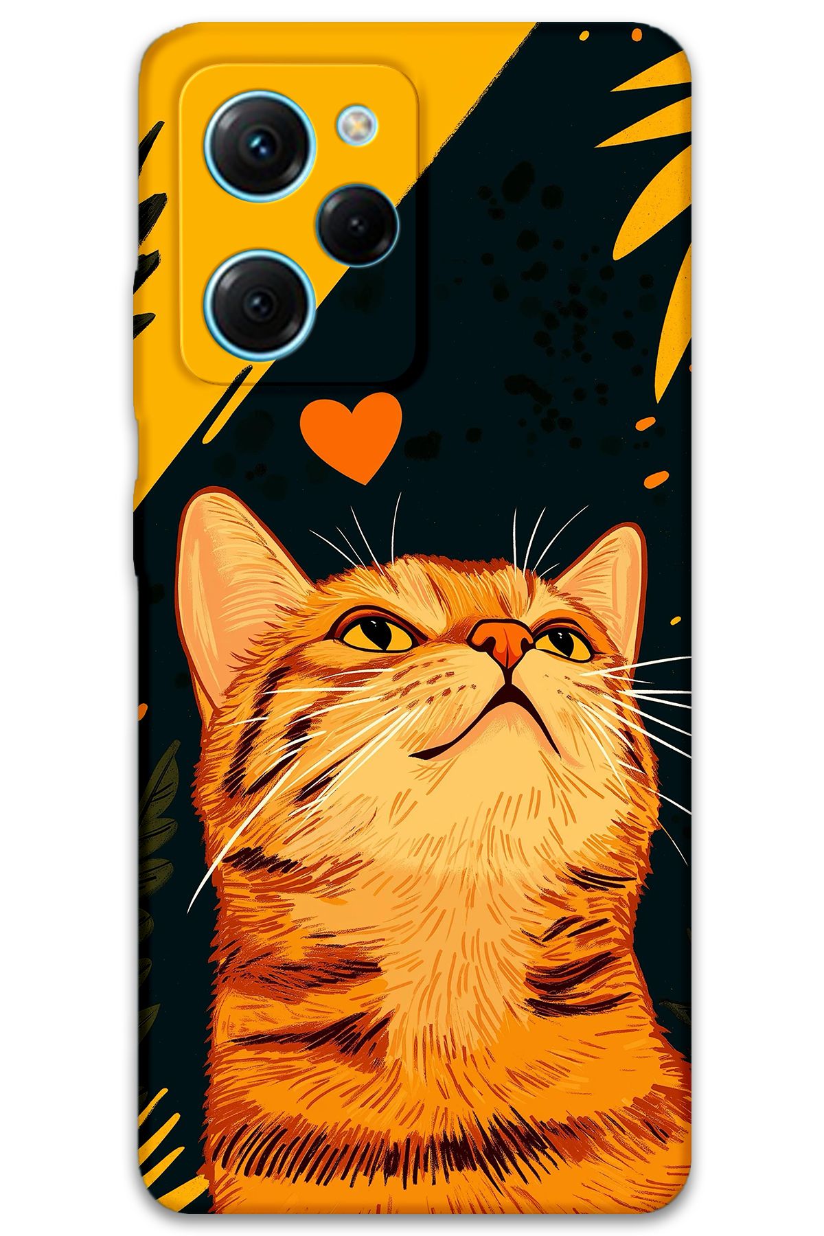 Gramaphone Poco x5 Pro Uyumlu Kedi Desenli Telefon Kılıfı + Ekran Koruyucu - 5783