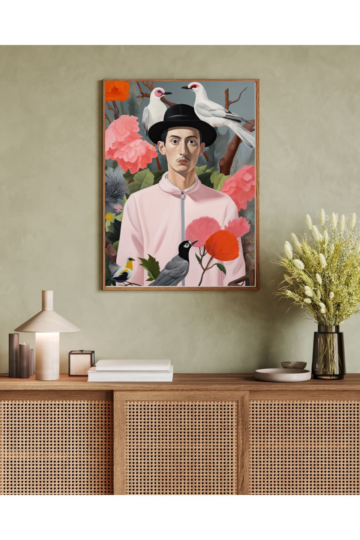 woodhomeworks tek parça salon ofis dekor tablo