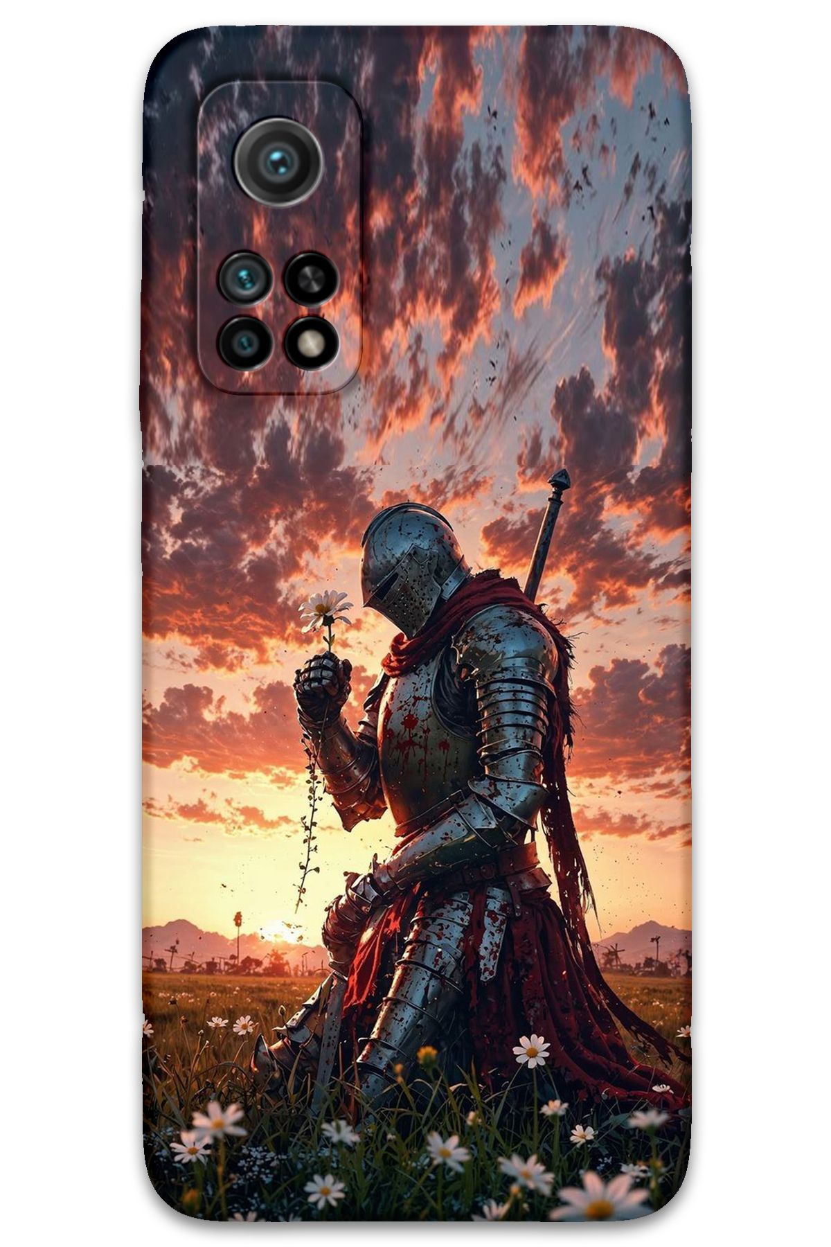 Gramaphone Xiaomi Mi 10T Uyumlu Retro Desenli Telefon Kılıfı + Ekran Koruyucu - 5842