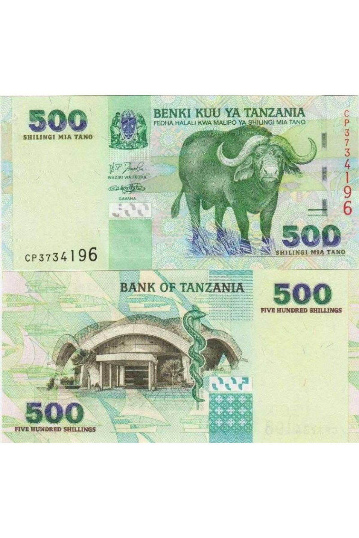 Banknoting TANZANYA 500 ŞİLİN 2003. BUFALO TEMALI. ÇİL KONDİSYON.