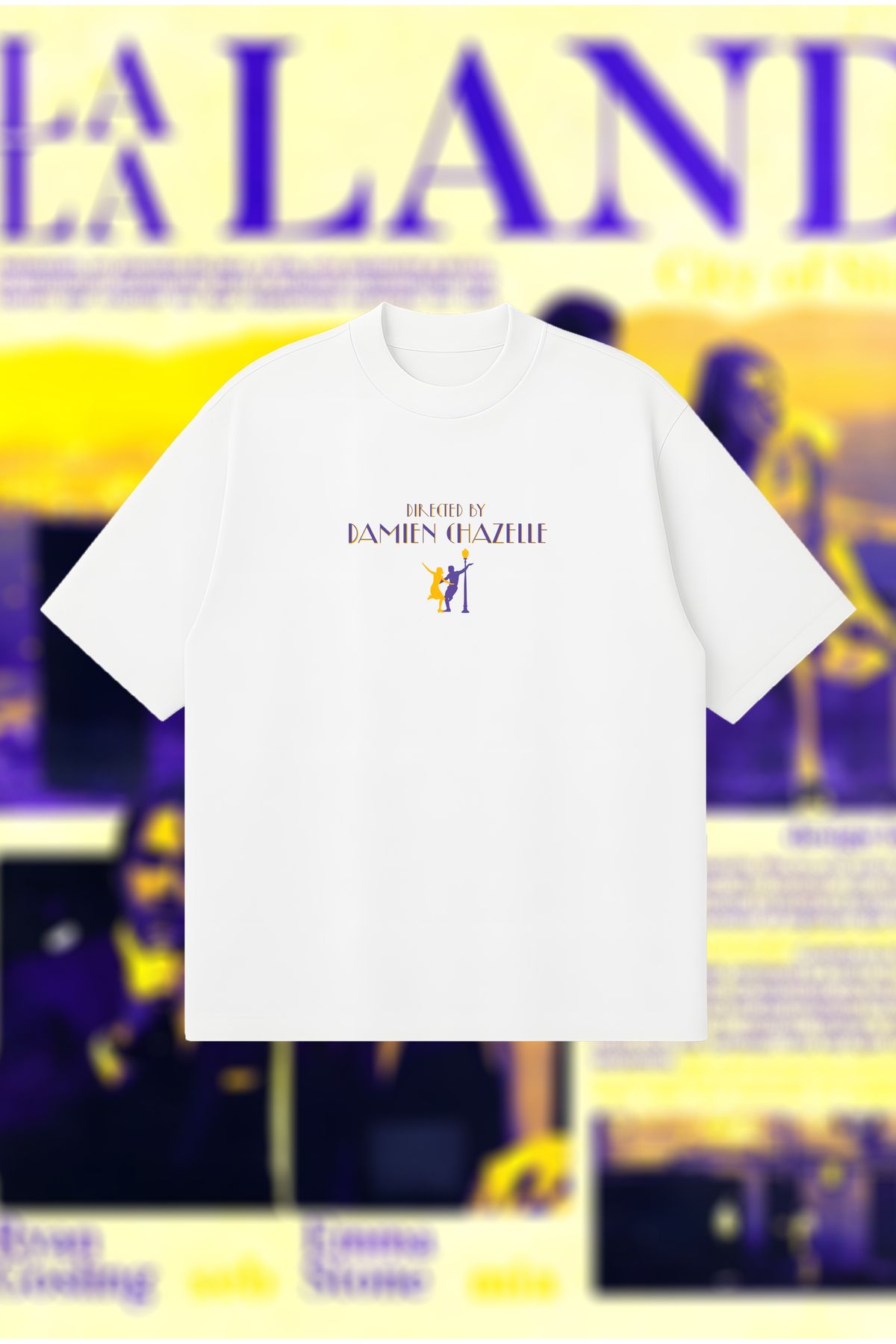 PURE POWER Directed by Damien Chazelle Boxy Fit Oversize Unisex Tshirt – Baskılı Tişört | Streetwear