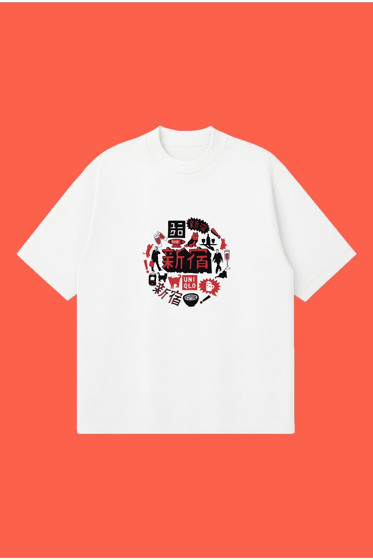 PURE POWER Uniqlo Fav Boxy Fit Oversize Unisex Tshirt – Baskılı Tişört | Streetwear
