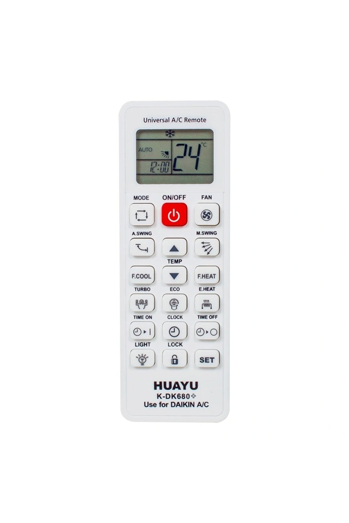 ALFA AKSESUAR 03 Huayu Kk K-dk680+ Daıkın Unıversal Akıllı Klima Kumanda Ambalajlı