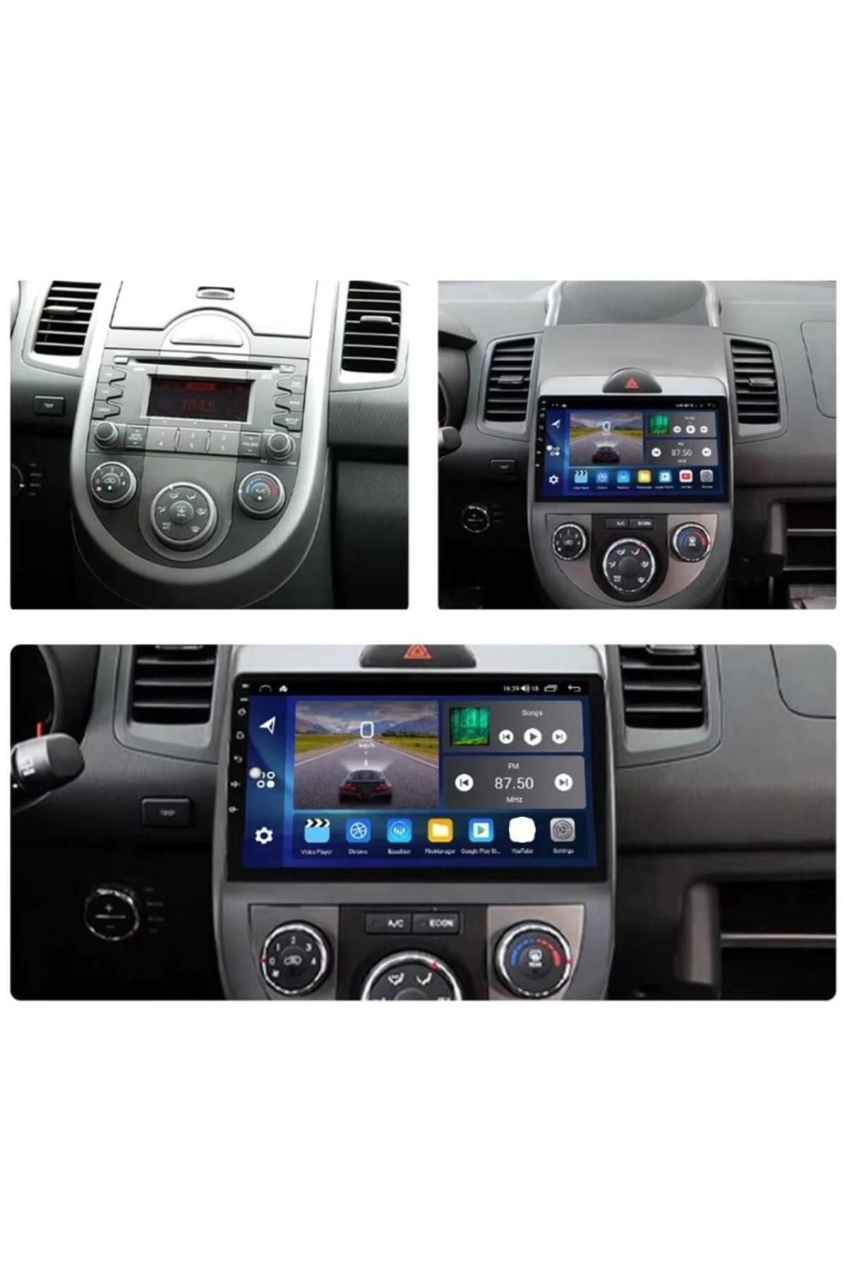 smartgo Kia Soul Android GPS Carplay 4+64 GB Kamera + Çerçeve (2011-2013)