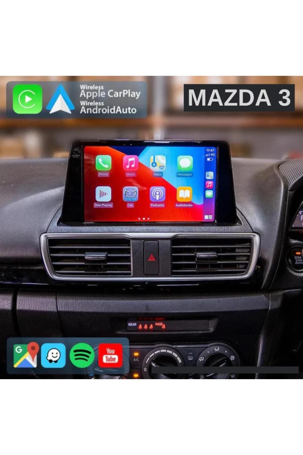 smartgo Mazda 3 Android GPS Carplay 4+64 GB Kamera + Çerçeve (2014-2018)