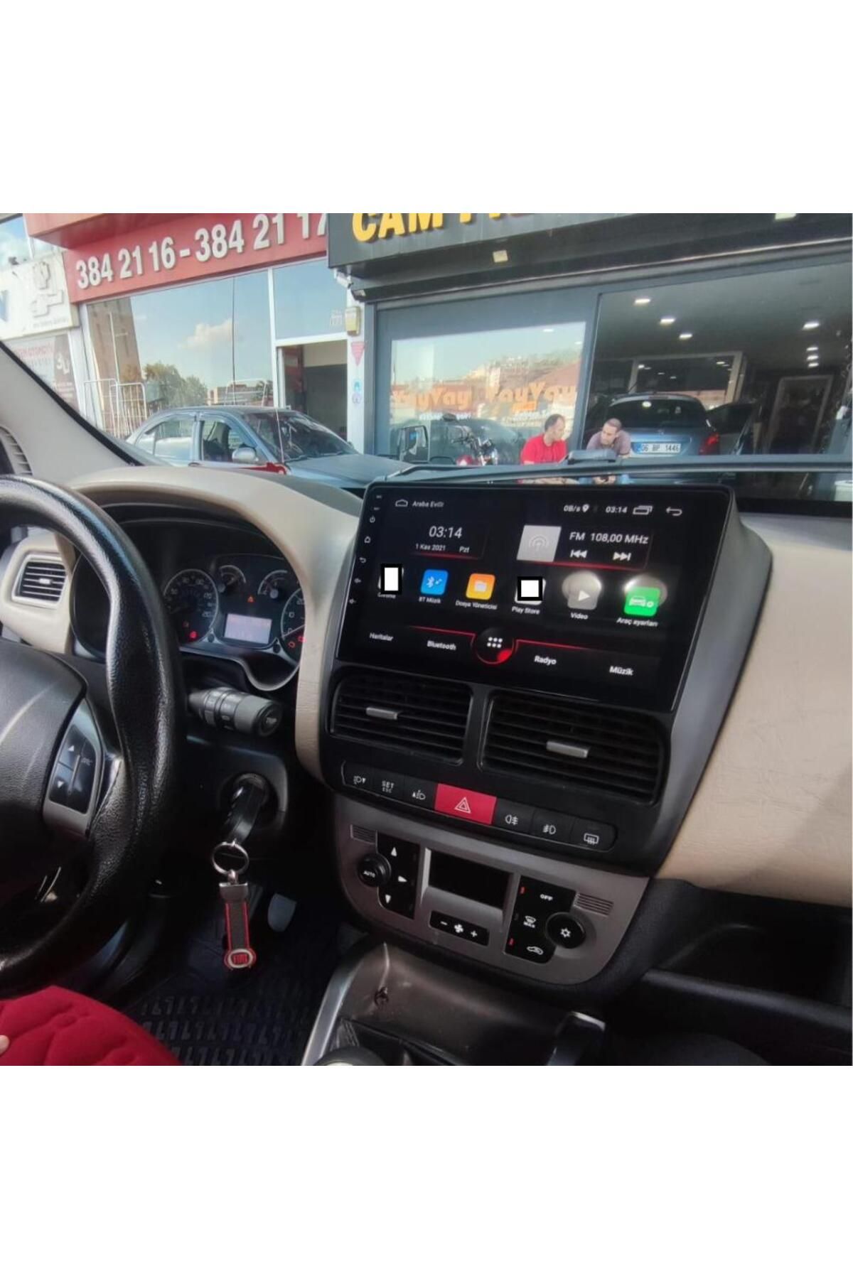 smartgo Fiat Doblo Android GPS Carplay 2+64 GB Çerçeve + Kamera (2011-2015)