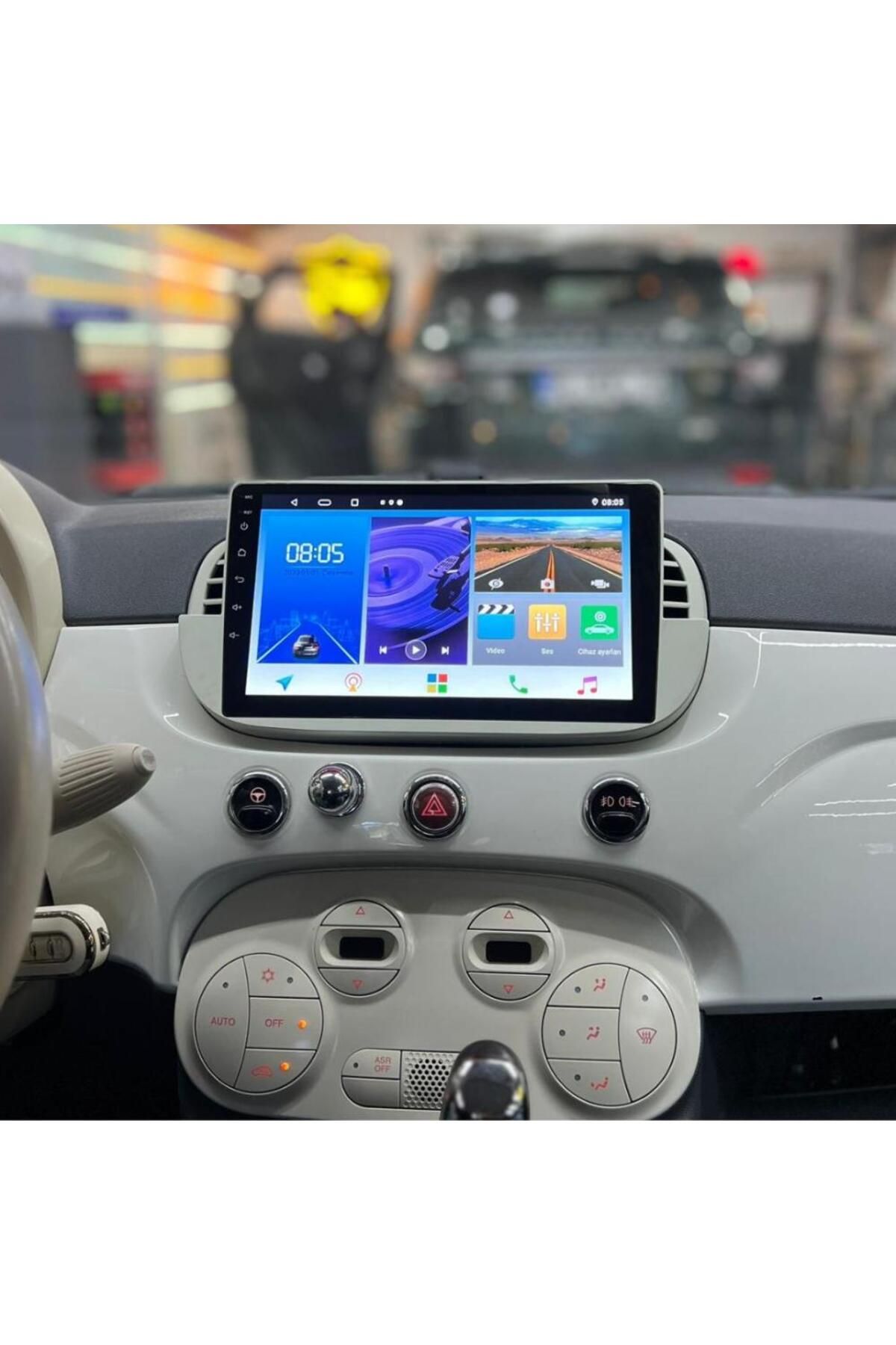smartgo Fiat 500C Android GPS Carplay 2+64 GB Çerçeve + Kamera (2008-2015)