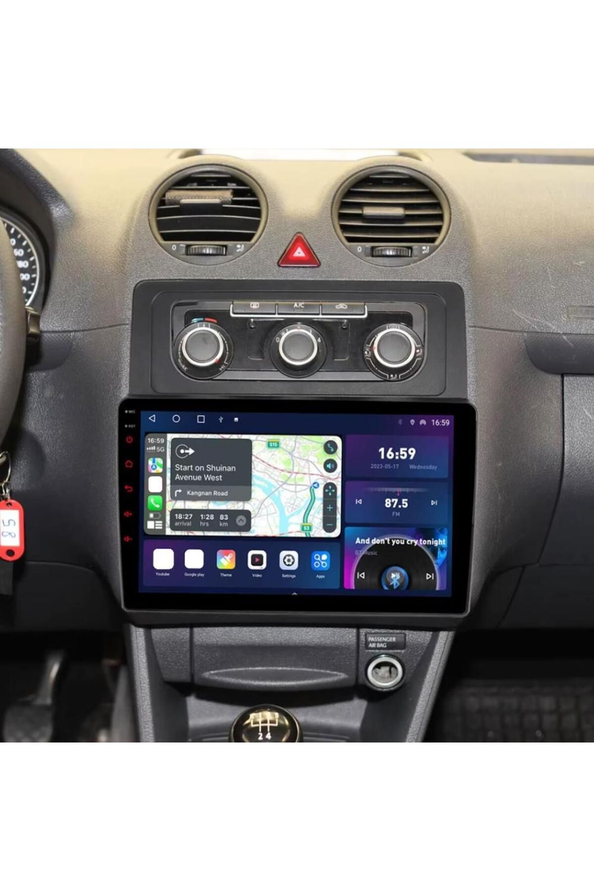 smartgo Volkswagen Caddy Dijital Klima Android GPS Carplay 6+64 GB Kamera + Çerçeve Seti (2004-2015)