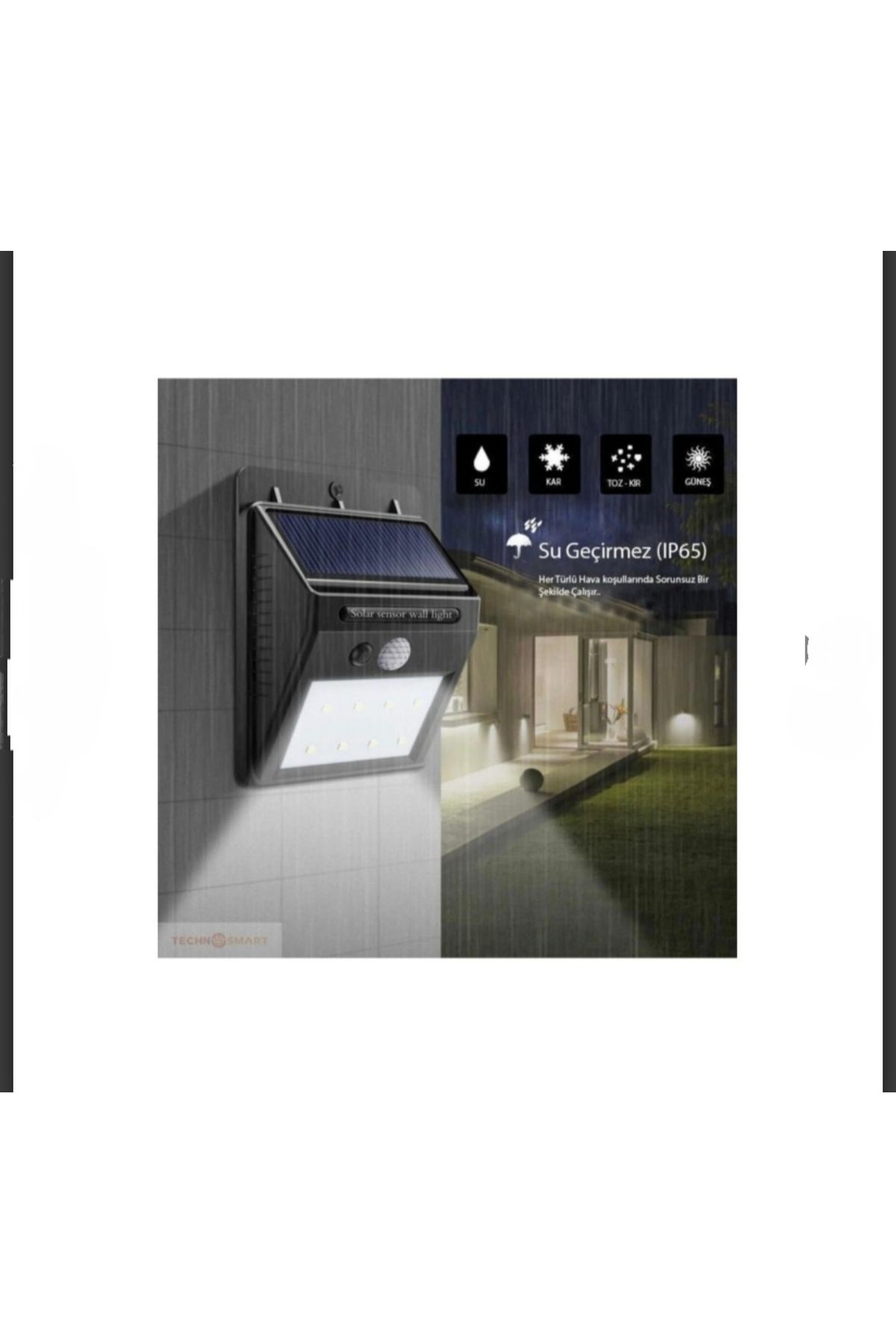 EFEGE HOME Hareket Sensörlü Solar Dış Mekan Lambası