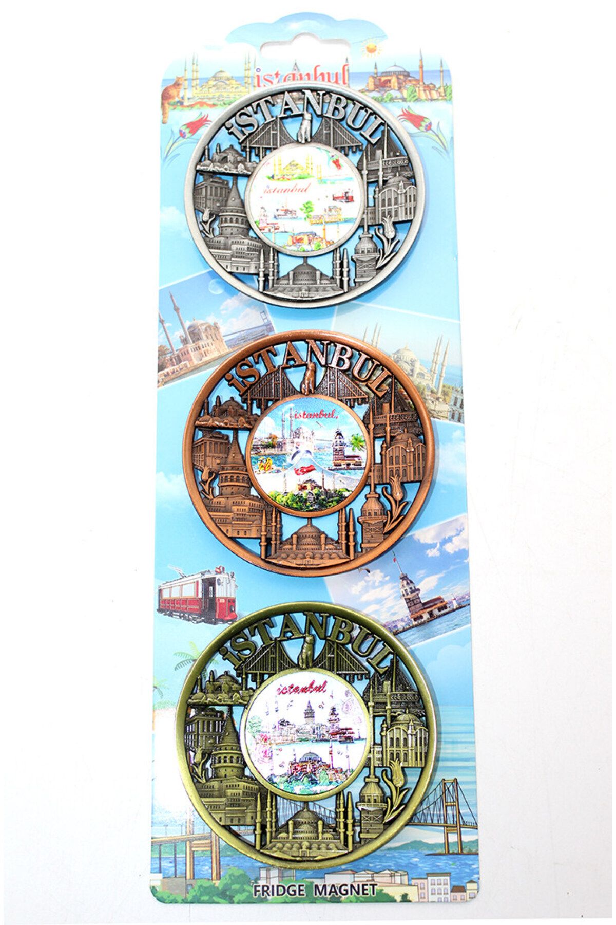 Linarx İstanbul Temalı Metal Magnet 3'lü Set Model 2