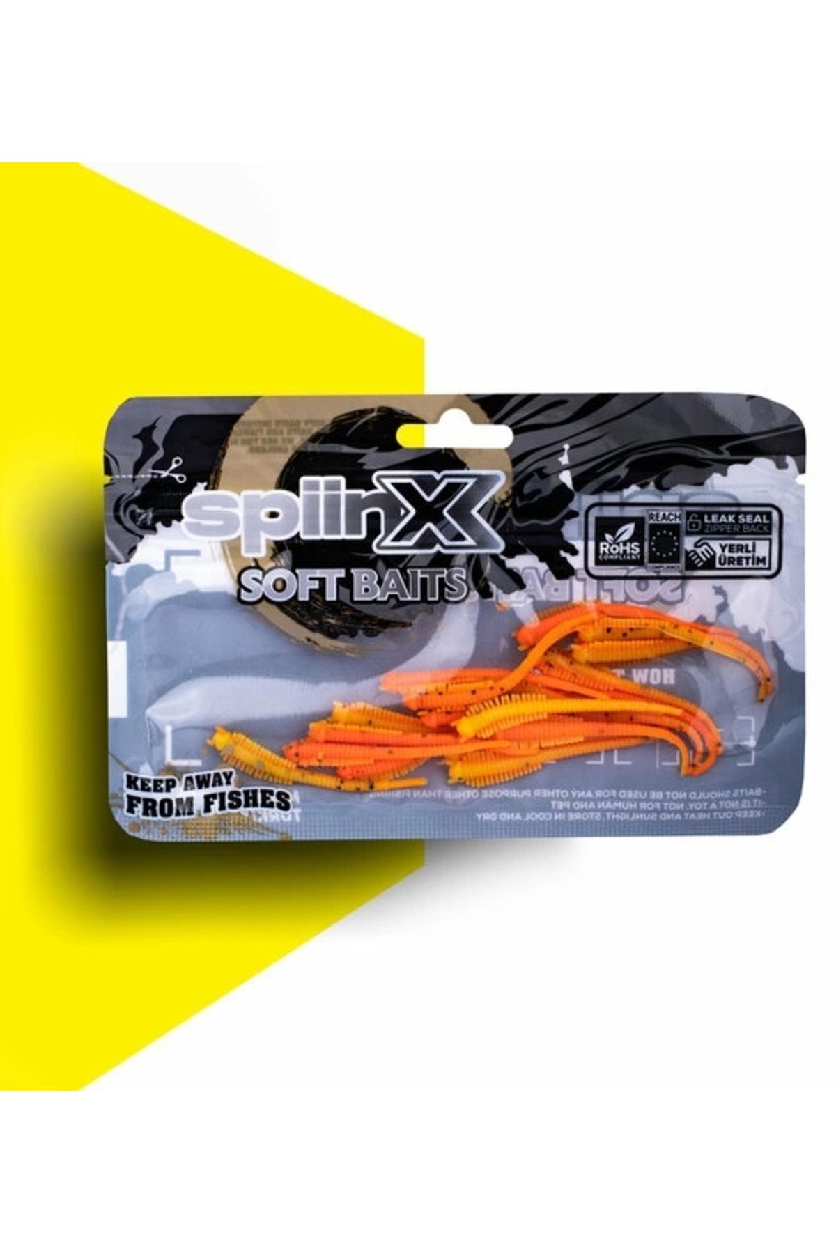 SpiinX Spıınx Sandworm Lrf Silikon 6Cm 18P Glow Renk: FireTiger