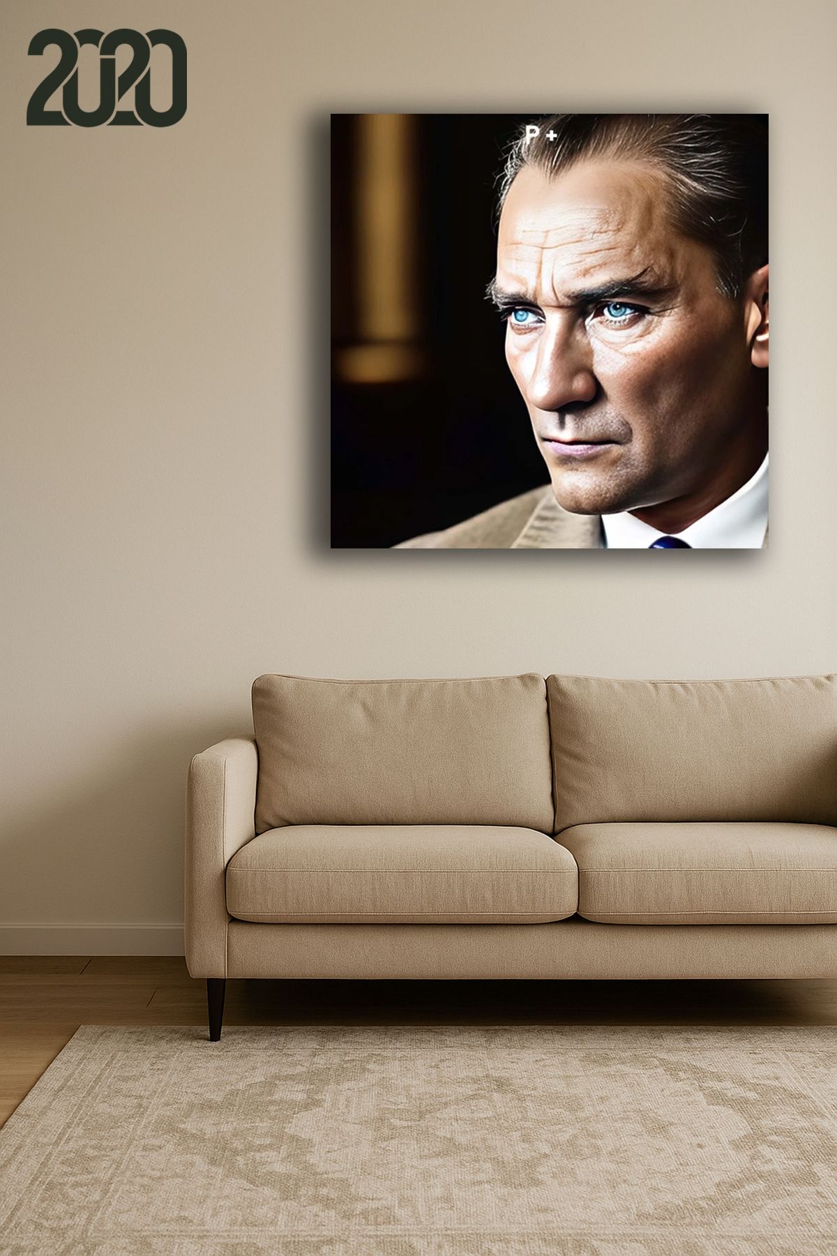2020 Mustafa Kemal Atatürk Portre Kanvas Tablo Yüksek Çözünürlük | Ev Ofis İşyeri Dekoratif Tablo