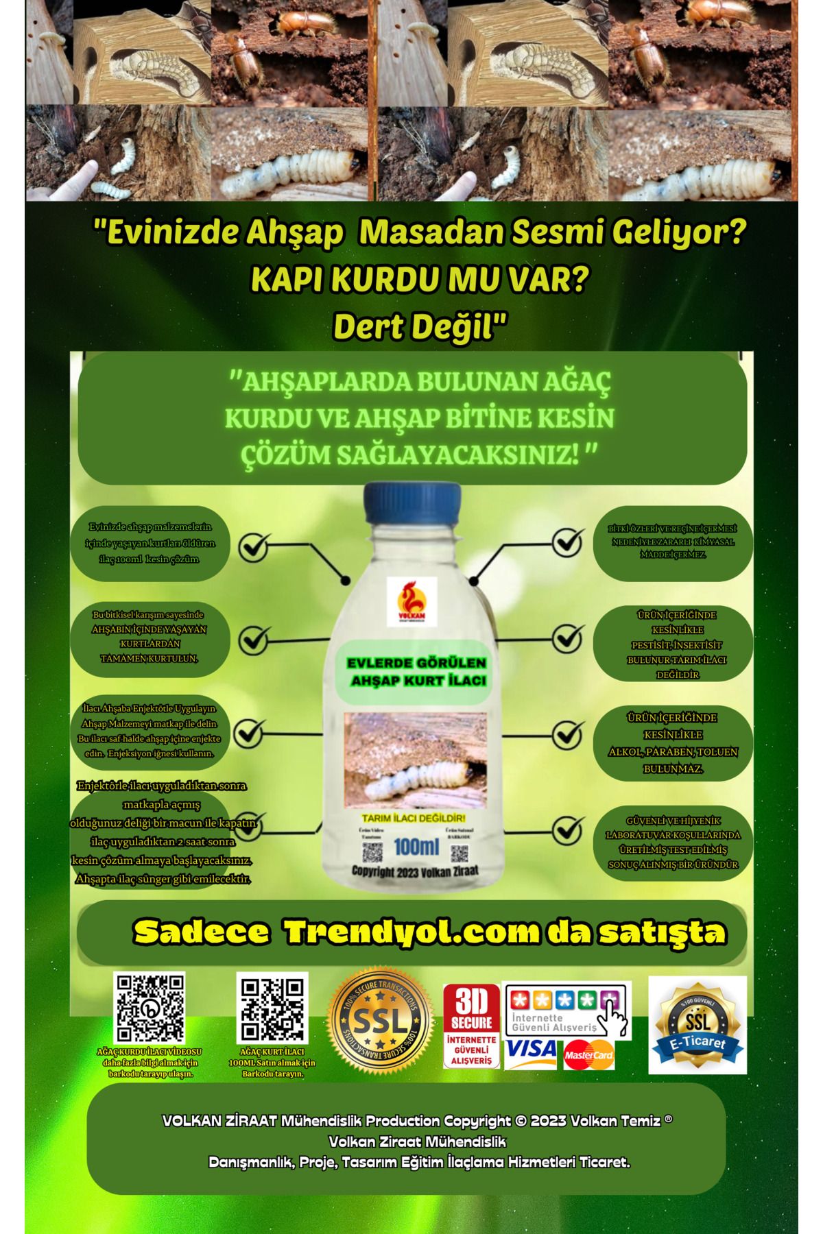 VOLKAN ZİRAAT MÜHENDİSLİK "Ahşap İşlerinizde Huzuru Yakalayın: Ahşap Kurdu İle Mücadele!" TYCGILAI2N169858382391017