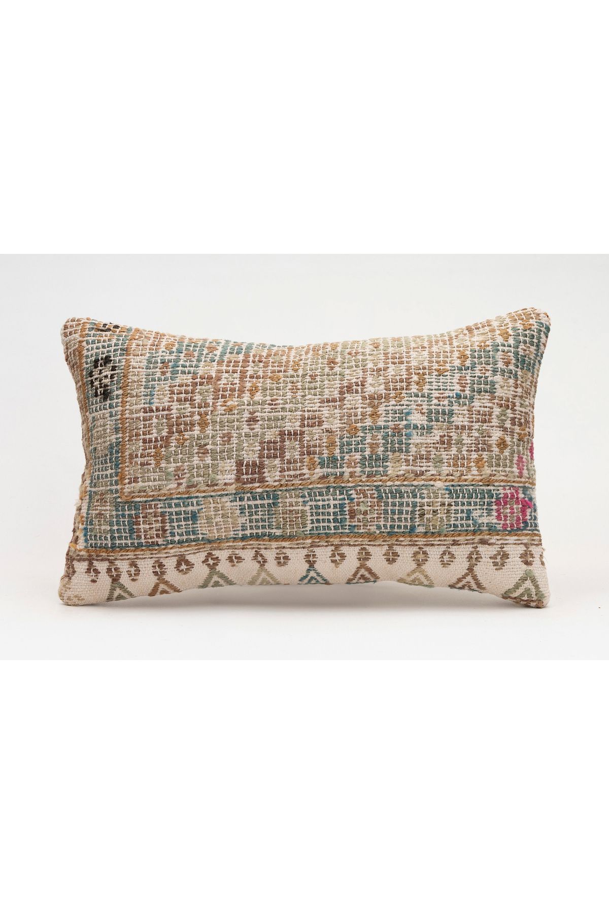 Kilim Whole Sale El Yapımı Kilim'den Yapılmış Vintage Kırlent Kılıfı, Yün, 30x50 Cm