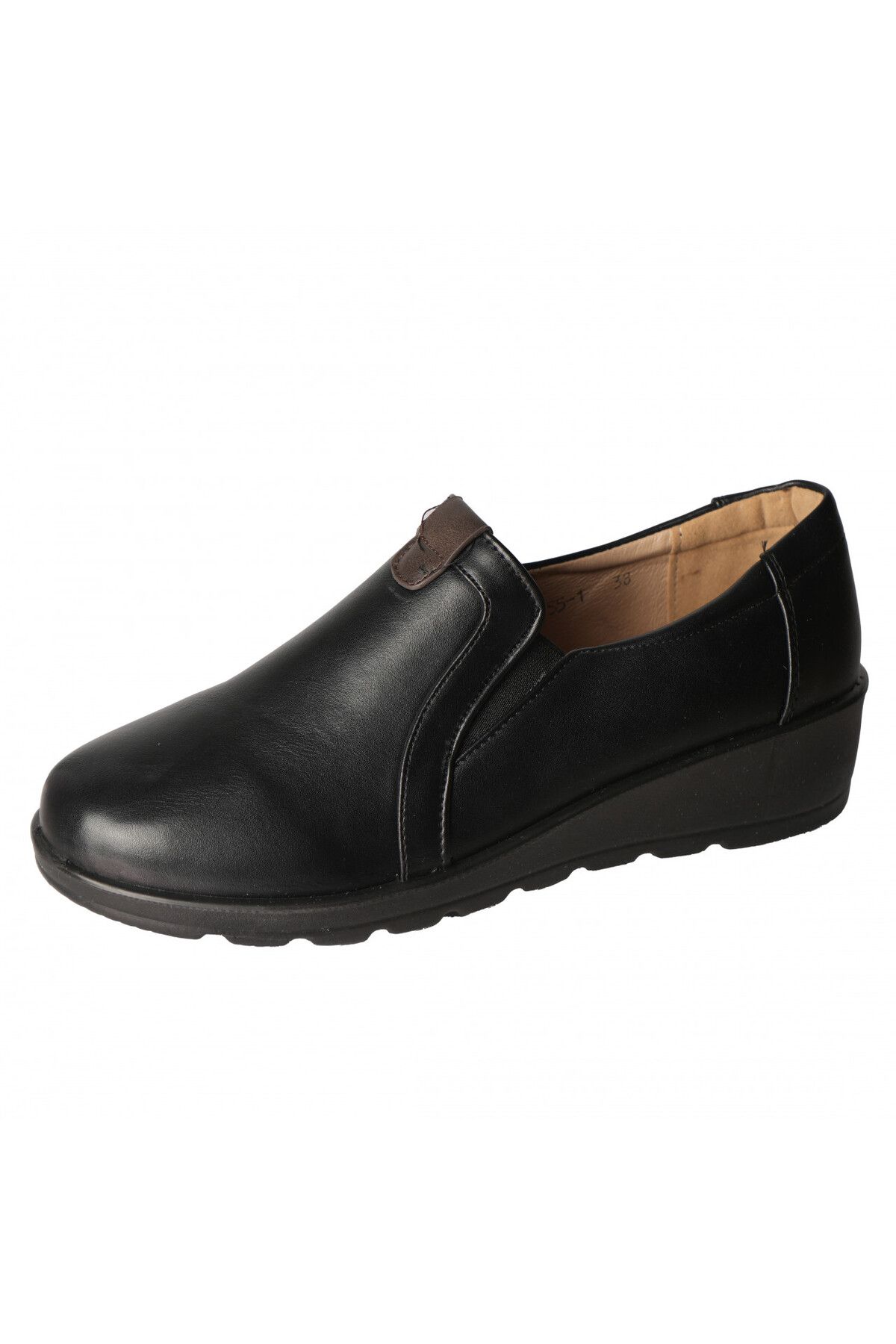 MODA STİL-Women's Casual Black Shoes Made of Ecological Leather Larisa, 39 5