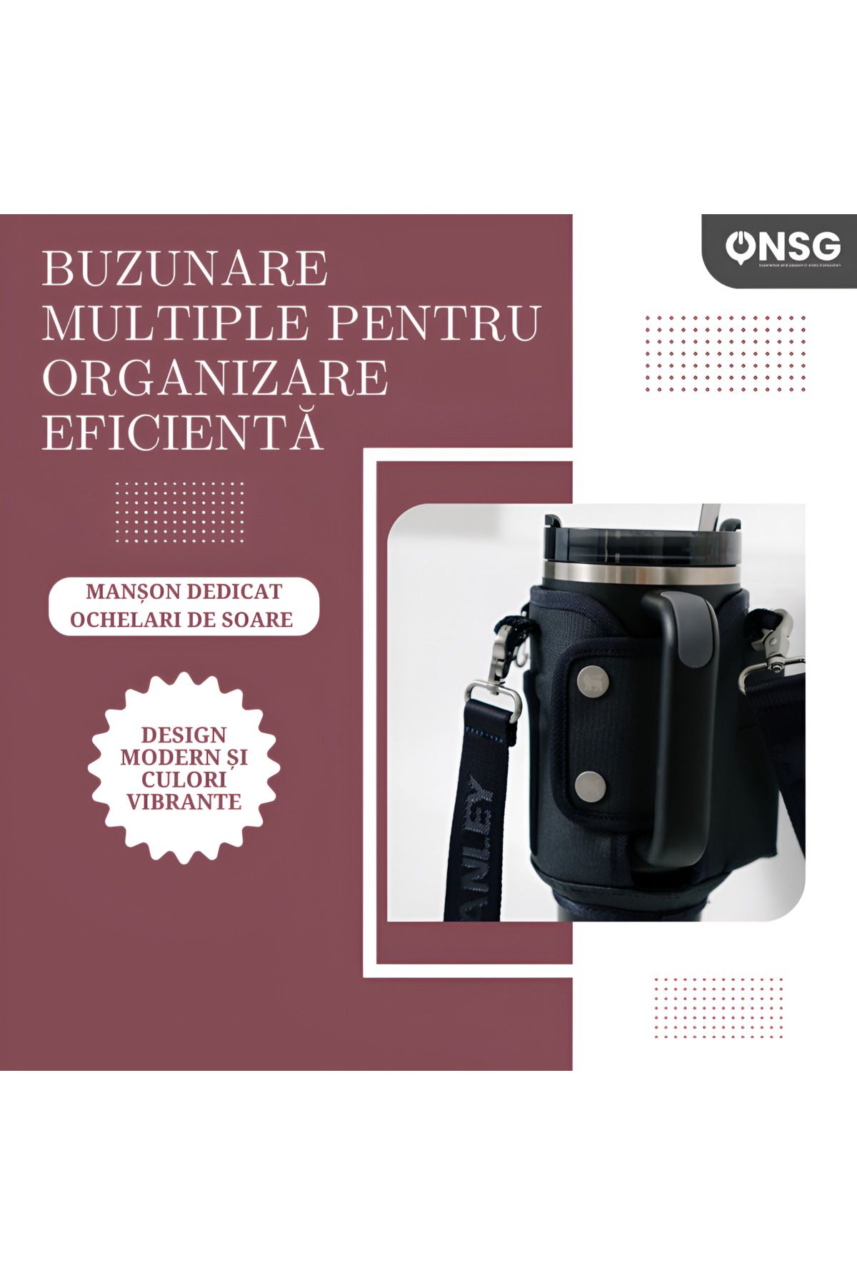 Stanley-Bag Carry-all All Day 1.2l Quencher , Adjustable Strap, Multiple Compartments, Black 5
