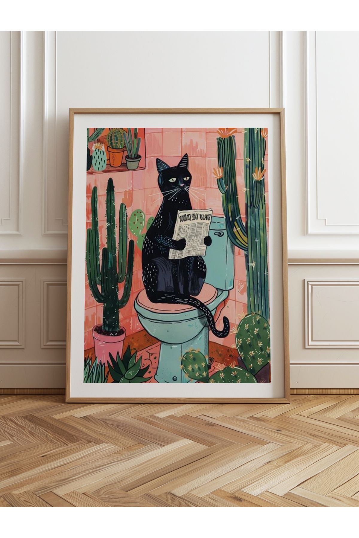 HOMEPACK Tekli Ahşap Çerçeveli Tablo Tek Parça Poster Tablo TK/738