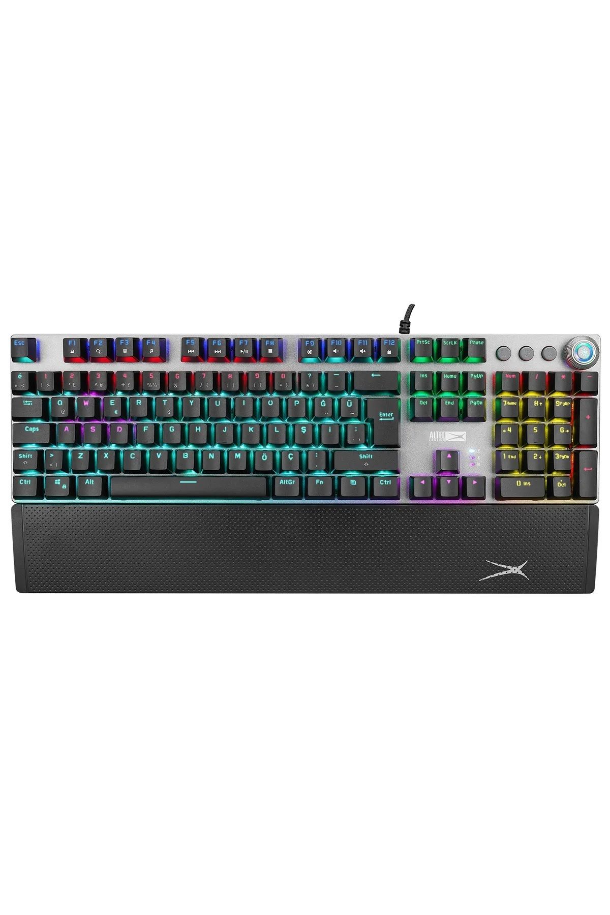 Altec Lansing ALGK8614GR Siyah/Gümüş RED SWITCH Rainbow Mekanik Gaming Oyuncu Klavye