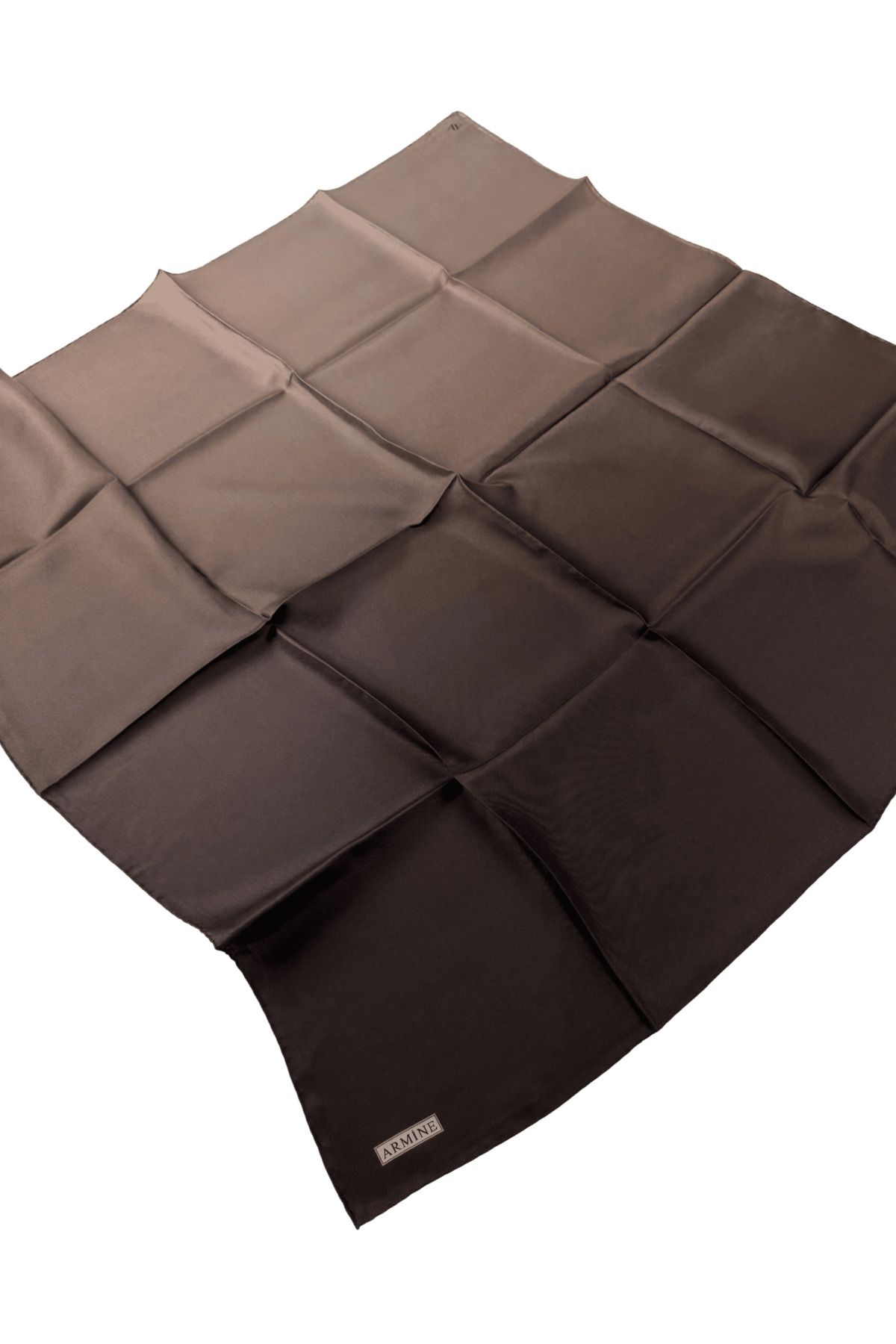 Armine-Nostalgia Series Silk Twill Scarf 8971D Gradient Pattern Bitter Coffee-81 1