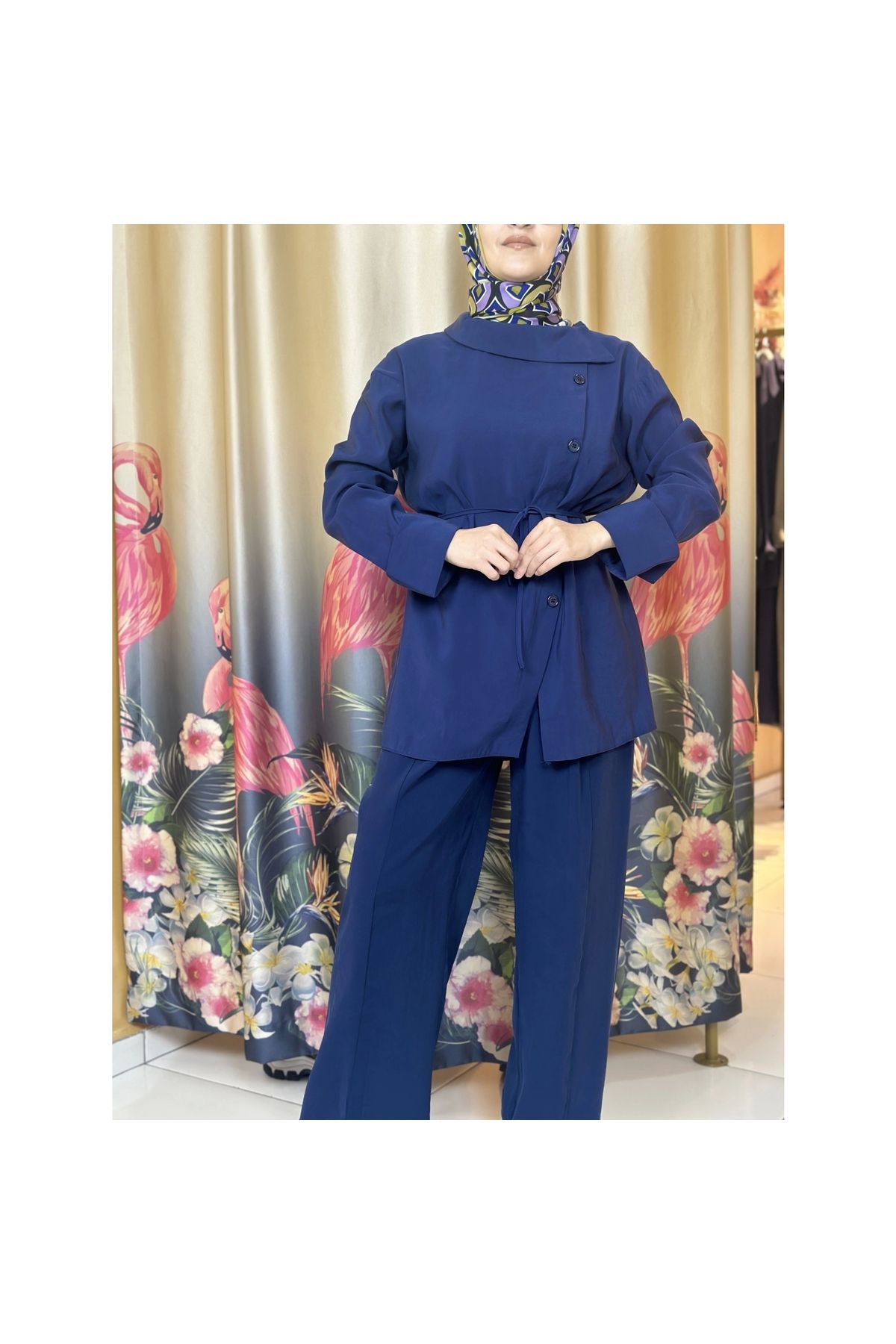 OllaCollection Asimetrik Yaka İkili Takım