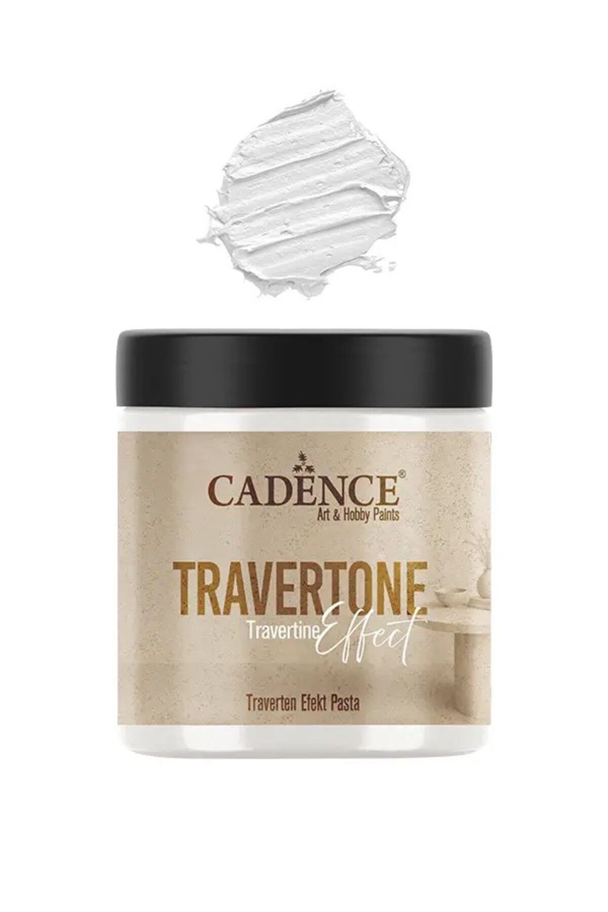 Cadence TRV01 Beyaz Traverten Efekt Pasta 250ML - Cadence Traverten Rölyef Pasta