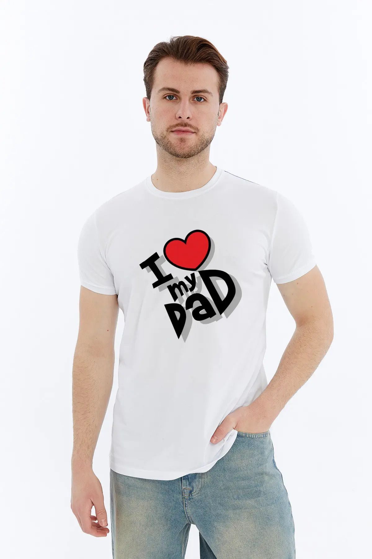 MYFORA I Love My Dad – Sevgiyi Gösteren Babalar Günü Erkek Tişört