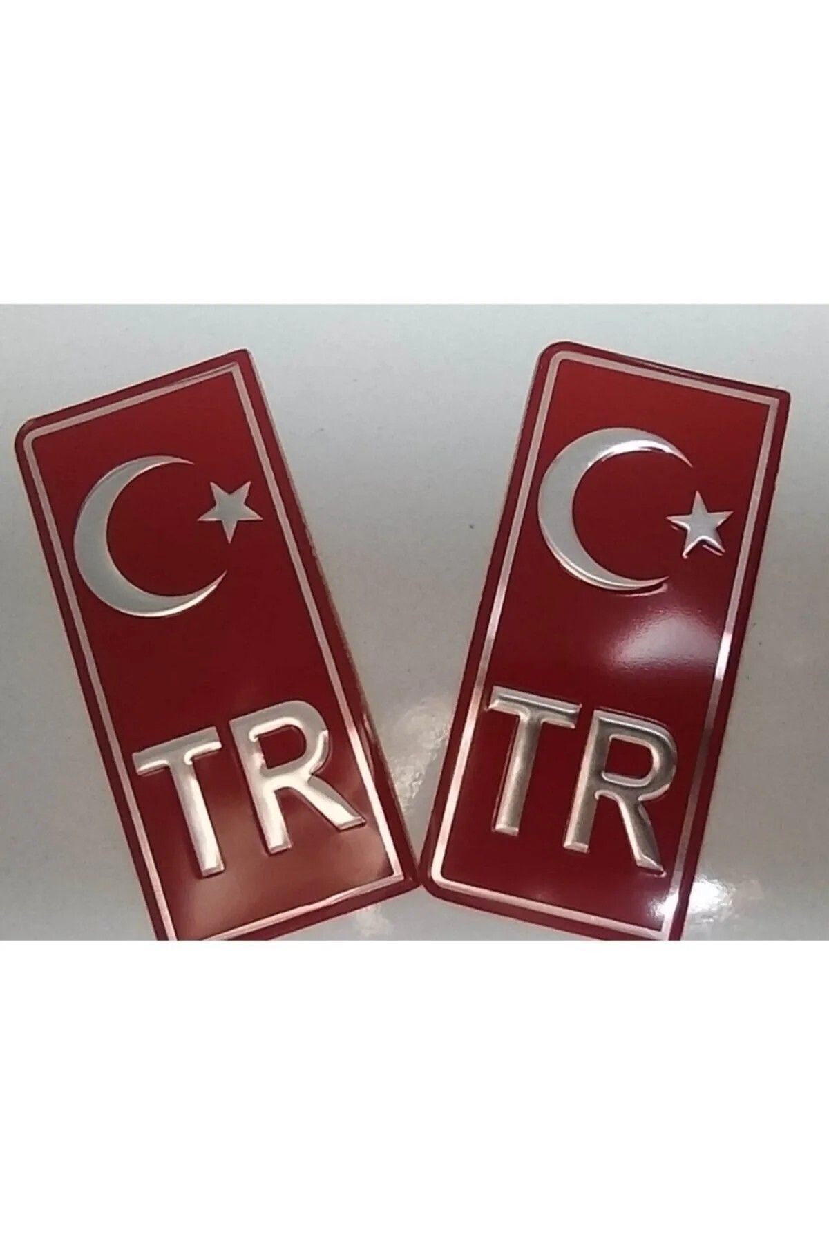 Cihania Store 2'li TR Plaka Sticker Ay Yıldızlı