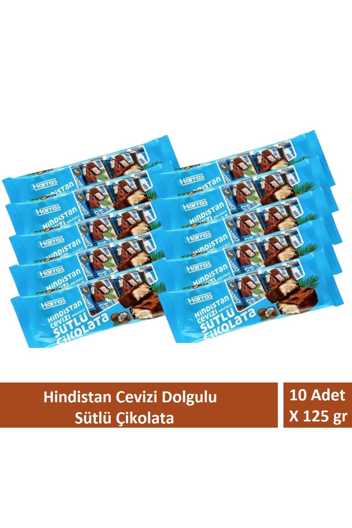 Harras Hindistan Cevizli Bar 10 Adet X 125 gr