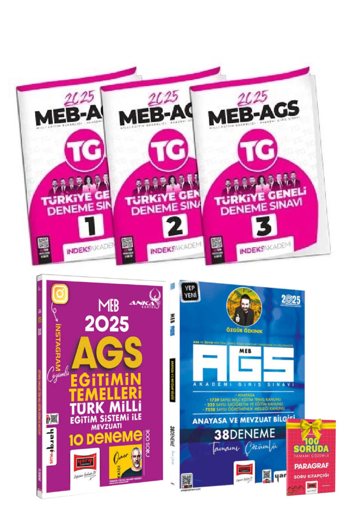 İndeks Akademi 2025 İndeks Akademi MEB AGS Türkiye Geneli Deneme Sınavı+Yargı MEB AGS Eğitim Mevzuat Denemeler