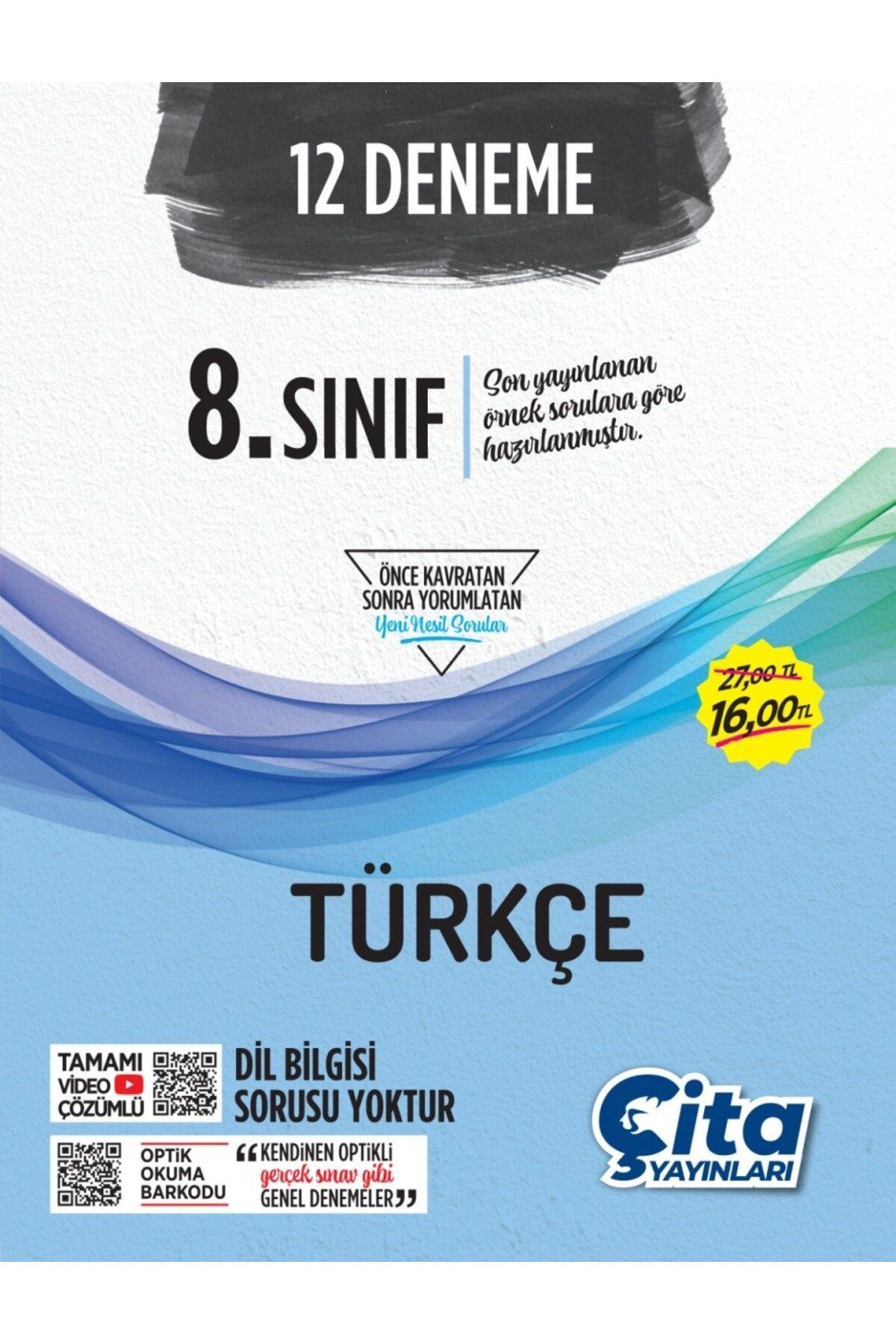 Pandül Yayınları Çita 8 Sınıf 12' Li Türkçe Branş Deneme 2020-2021
