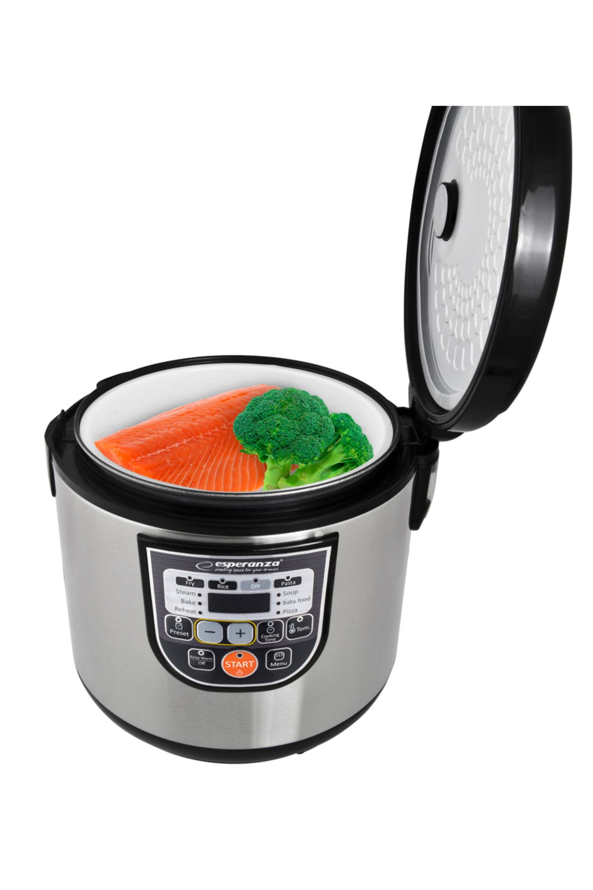 ESPERANZA-Multifunctional pot, Esperanza, Plastic/Stainless steel, 860 W, Black/Silver 2