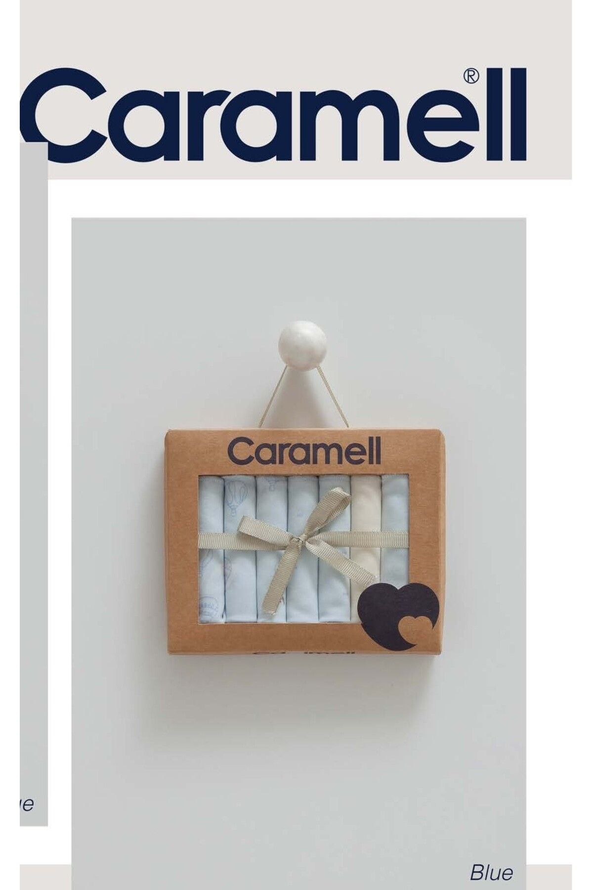 Caramell %100 Coton 7li Bebek Ağız Silme Mendili Uçan Araba Desenli Organik //1204 mavi