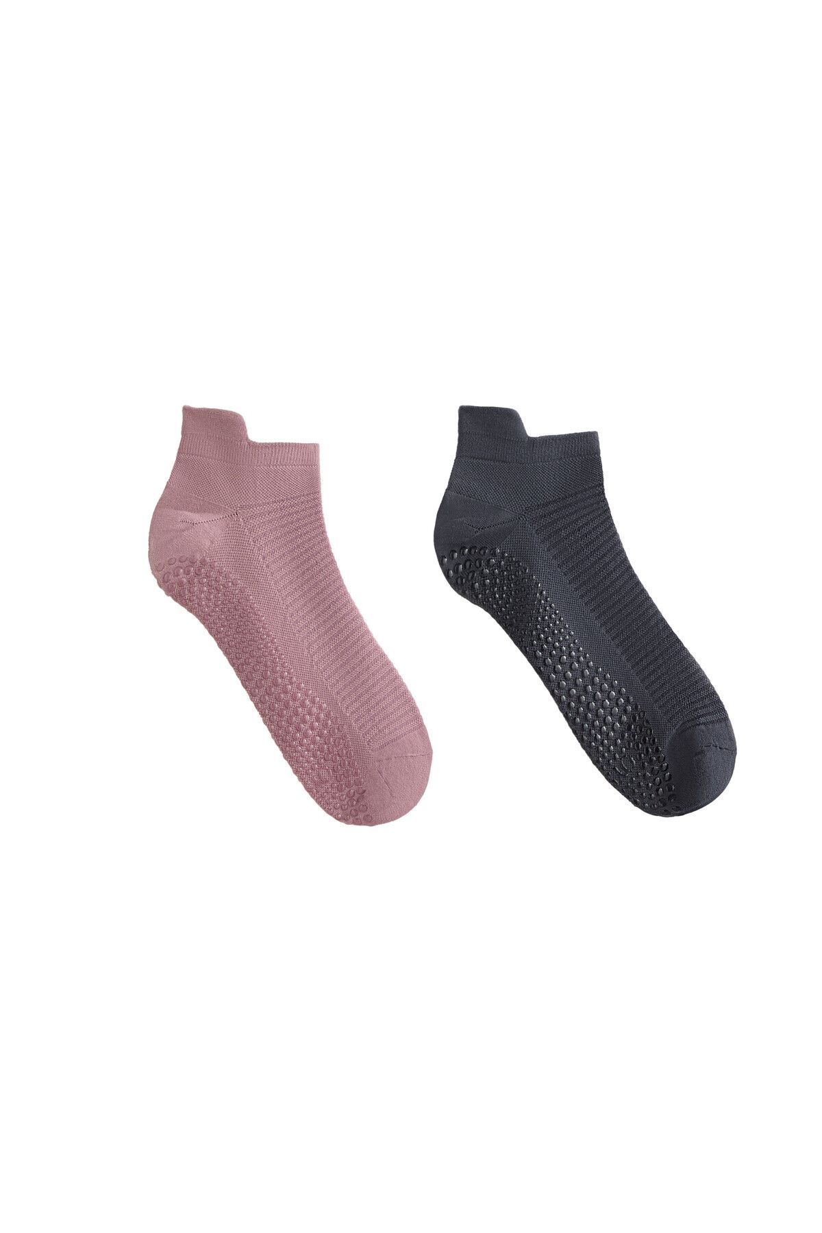 Oysho 2 çift poliamit karışımlı yoga ve pilates sneaker çorabı