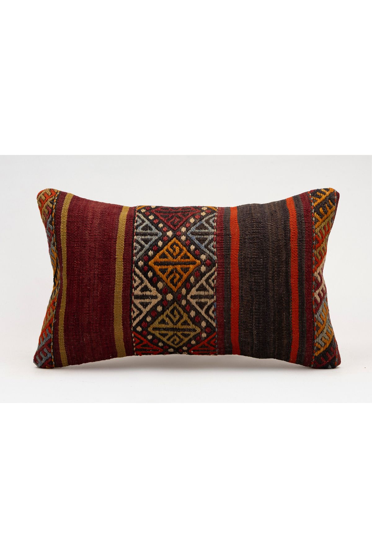 Kilim Whole Sale El Yapımı Kilim'den Yapılmış Vintage Kırlent Kılıfı, Yün, 30x50 Cm