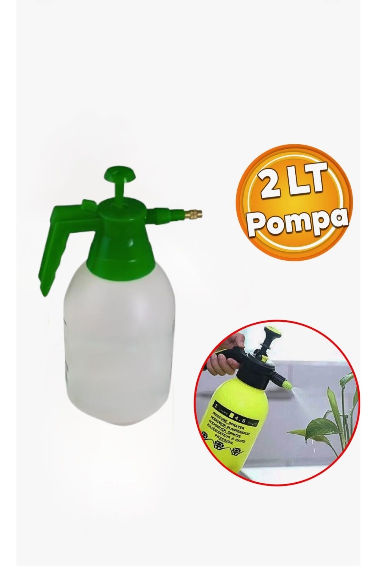 Golden Basınçlı Dezenfekte Sisleme Mekanik Pompa Sulama Pompası 2 Litre