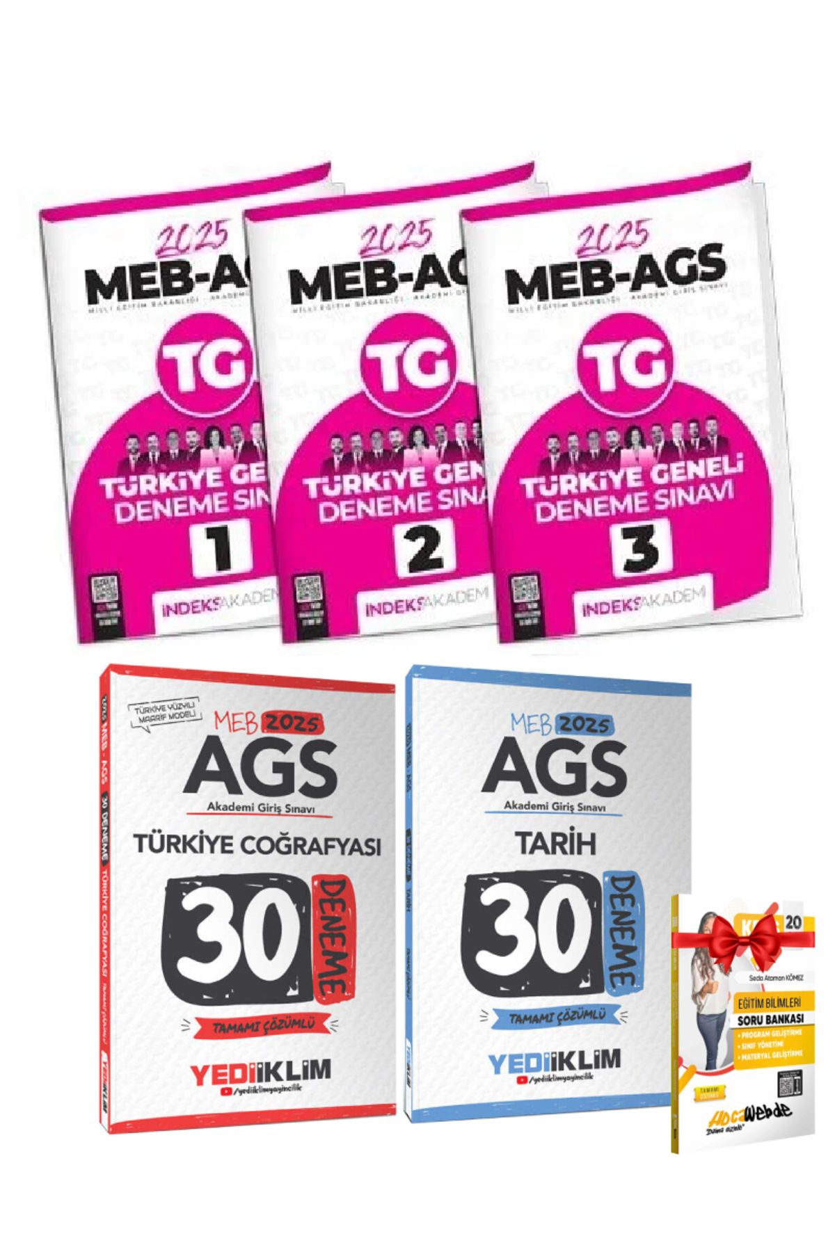 İndeks Akademi 2025 İndeks Akademi MEB AGS Türkiye Geneli Deneme Sınavı+Yediikliim MEB AGS Coğraya Tarih Denemeler