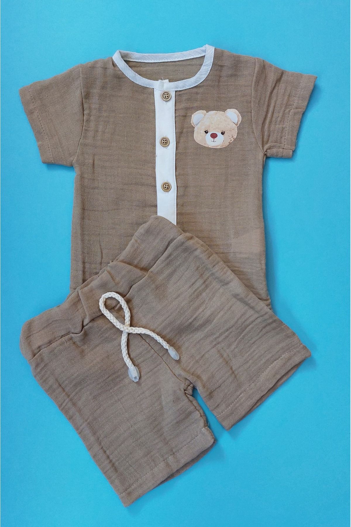 mini zeda baby wear bebek elbise gömlekli takım
